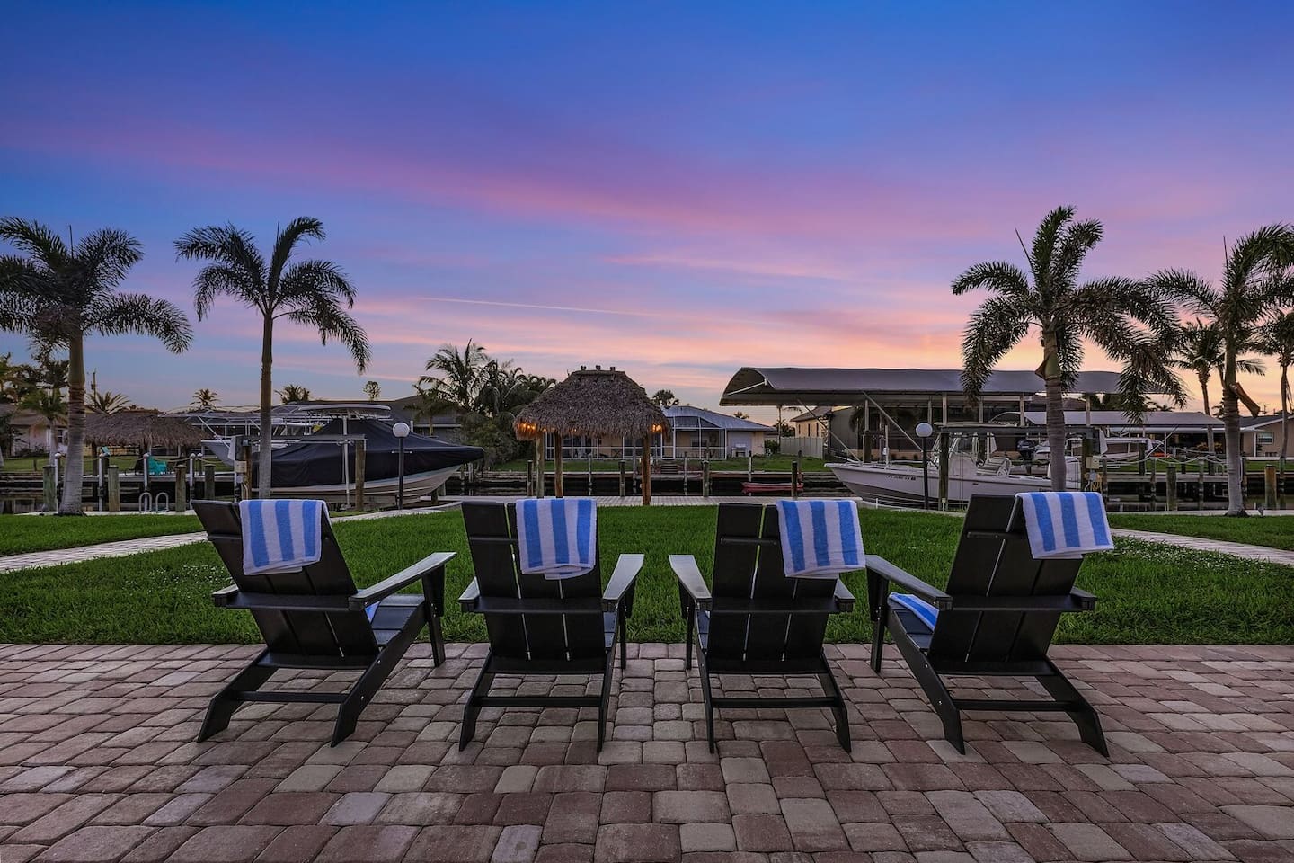Back patio facing the canal