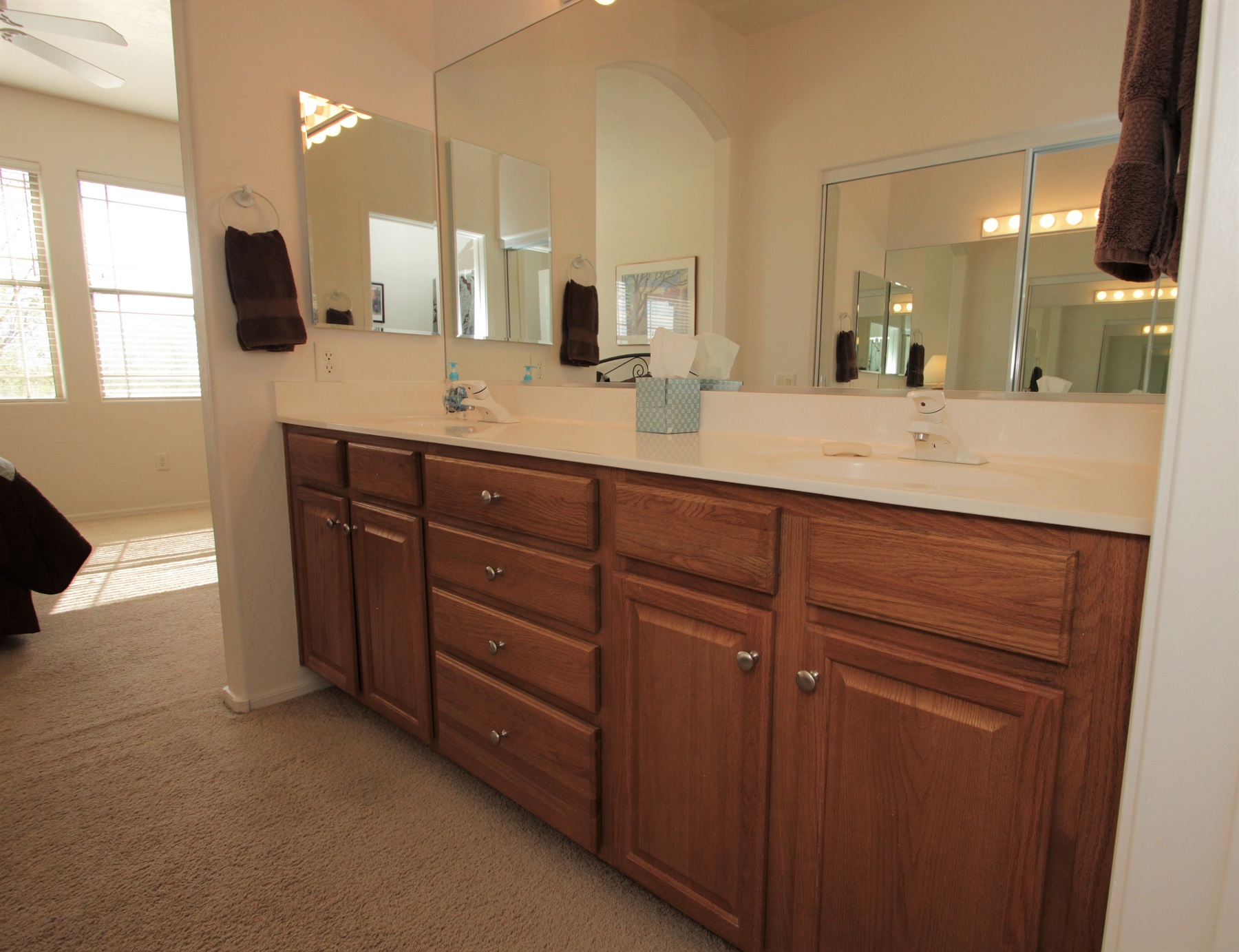Ensuite offers a dual vanity