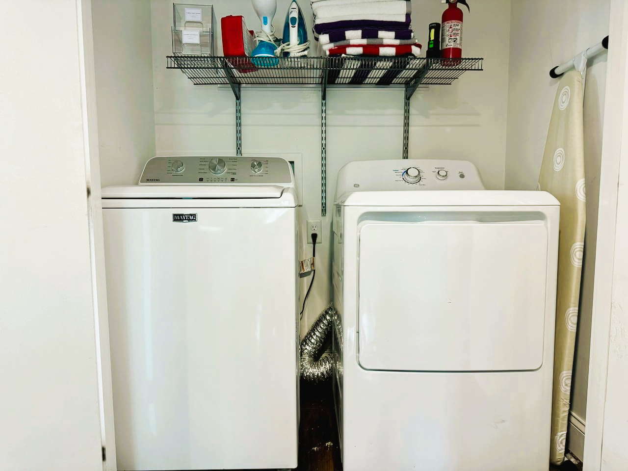 Pack less and worry less. Easily clean up after beach trips, bike trail adventures, or business travel with your own dedicated full-size washer, dryer, and clothing steamer setups.