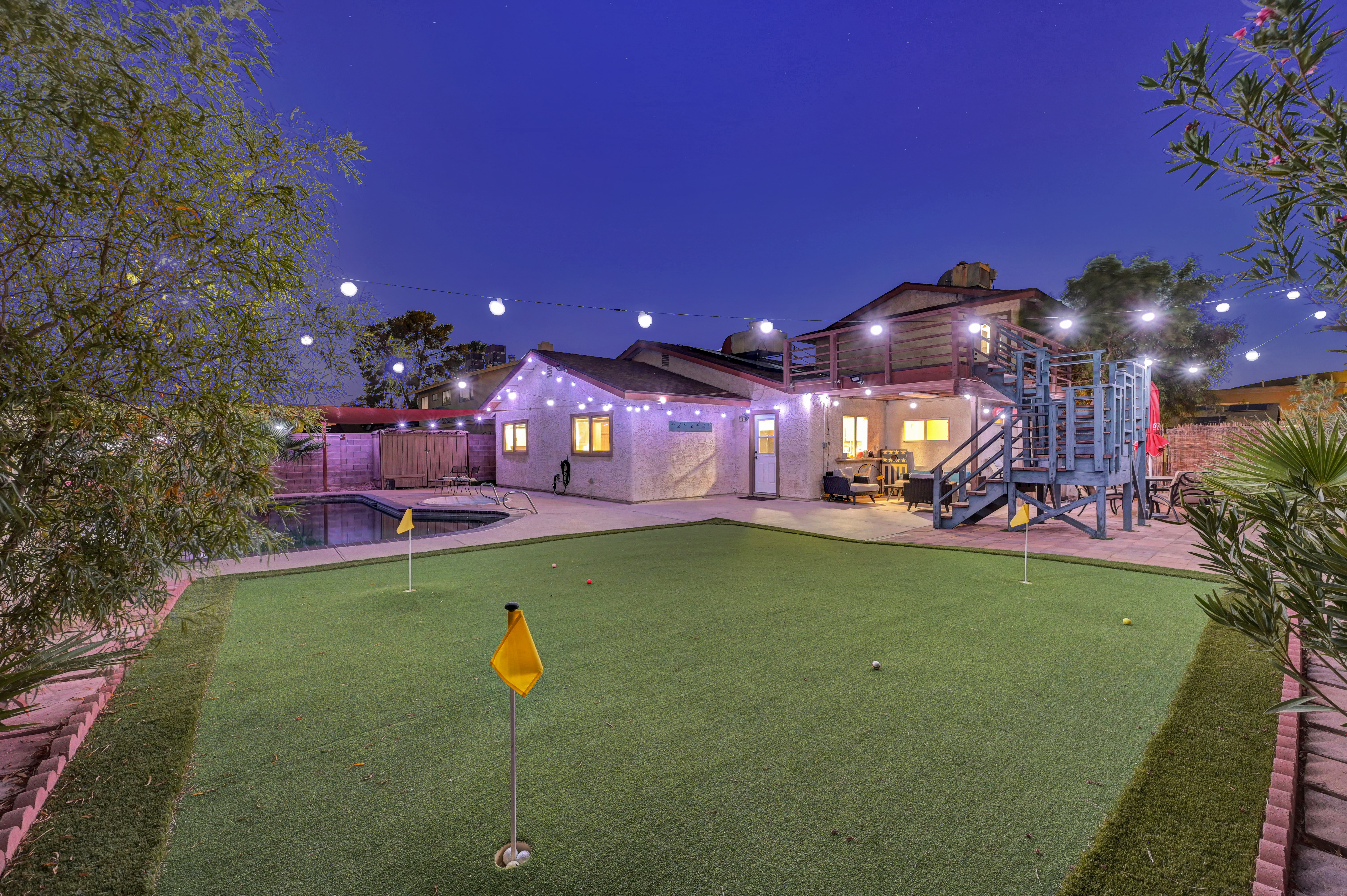 Strip-side Villa — 6 Beds, Pool, Mini Golf, Karaoke