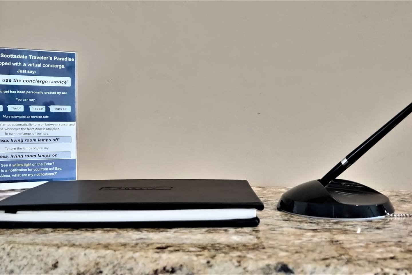 Please sign our guestbook. We love to hear about our guest's stay in Scottsdale and see all the places in the world they travel from!