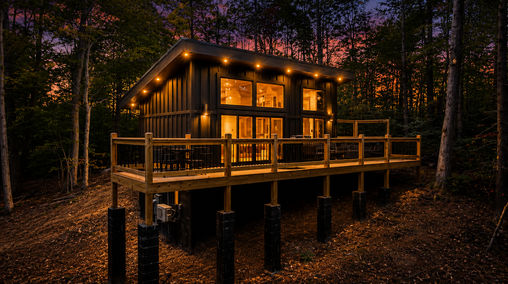 Enjoy the quiet wooded setting
