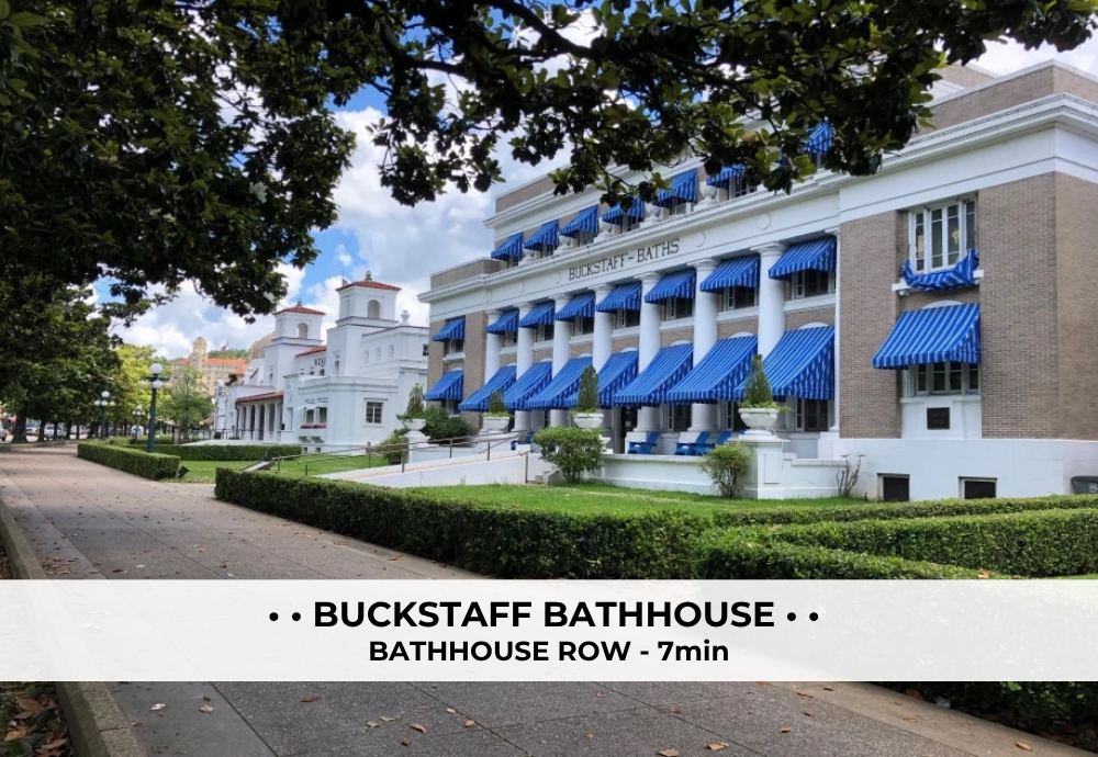 Visit the historic bathhouse row.