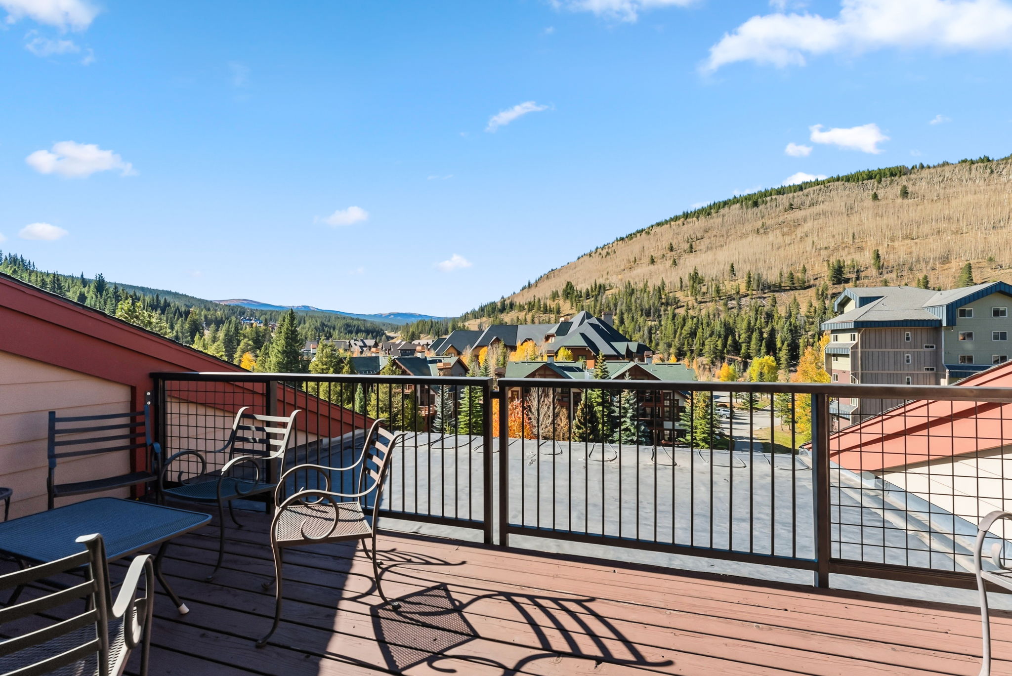 Private deck with views, second level