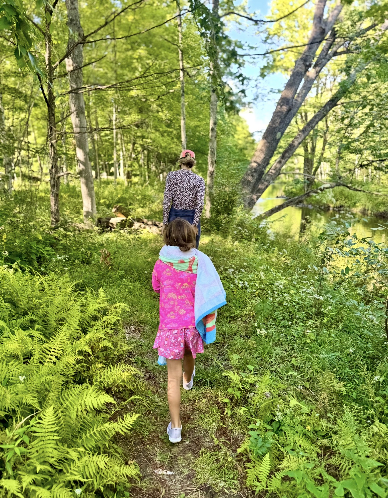 And exploring trails on the property.