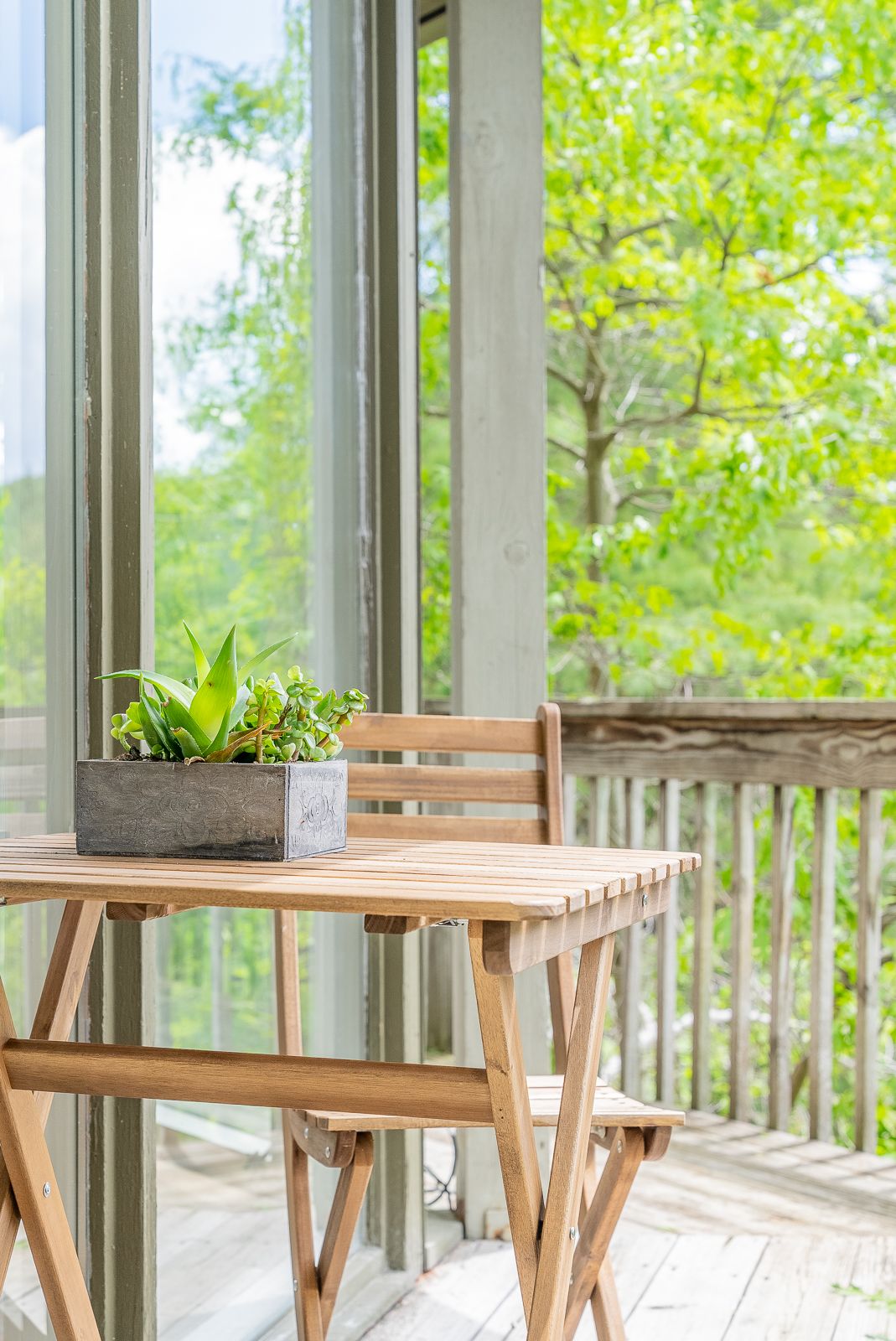 Enjoy the sunrise with a cup of coffee from your private deck!