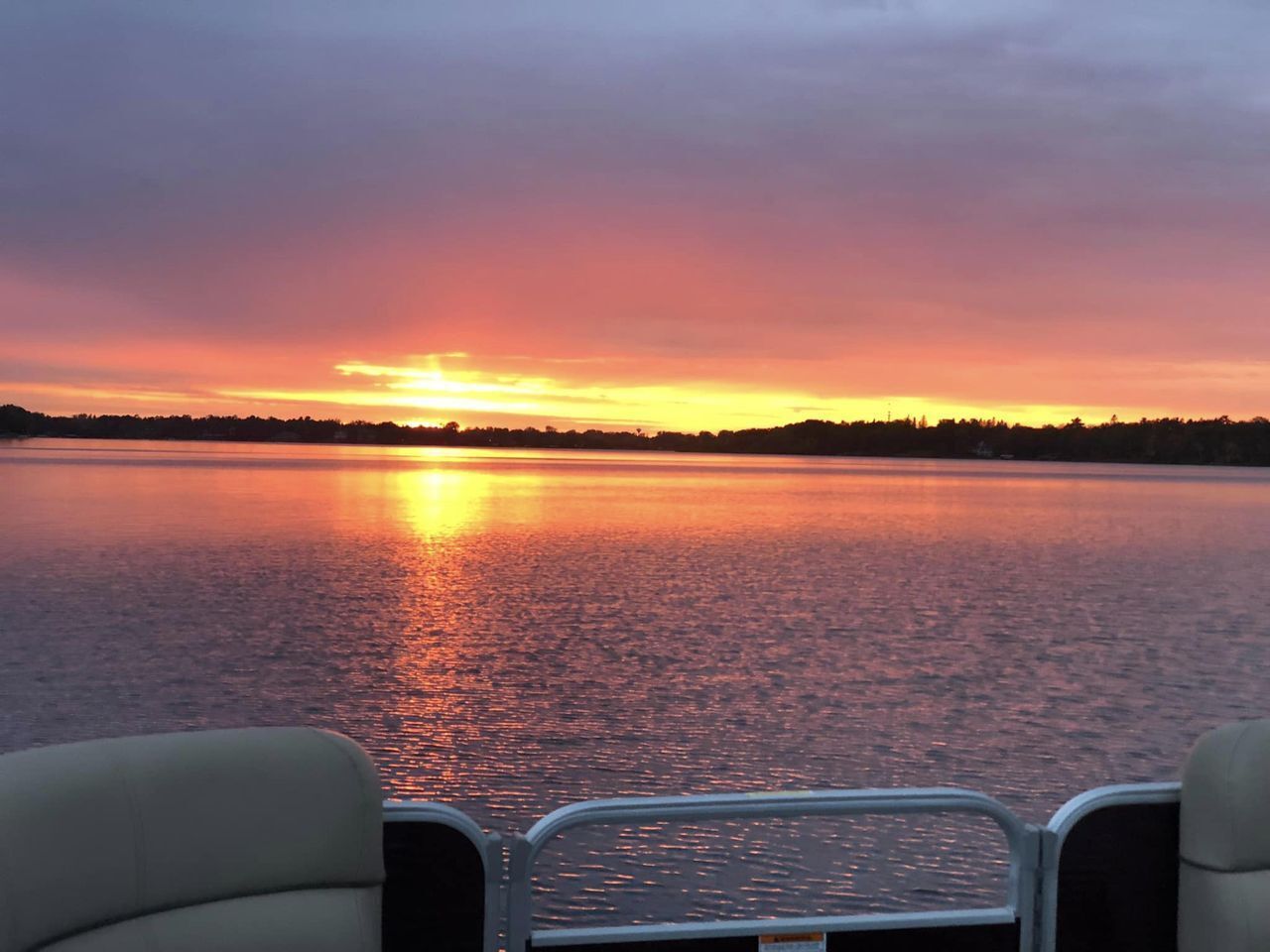 Sunset's on the boat