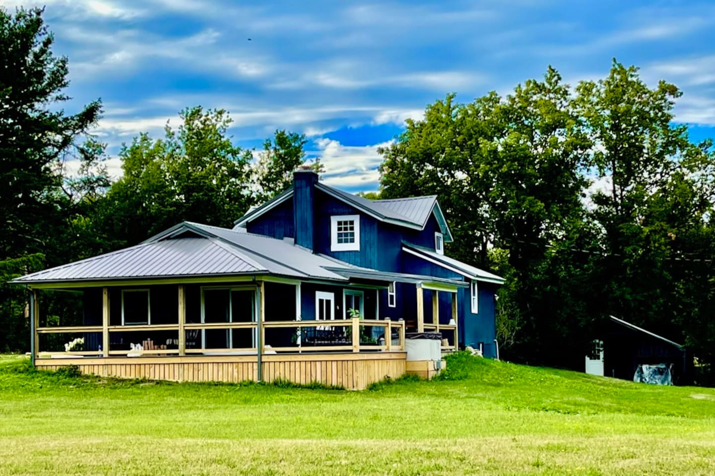 Wrap around deck with scenic views.
