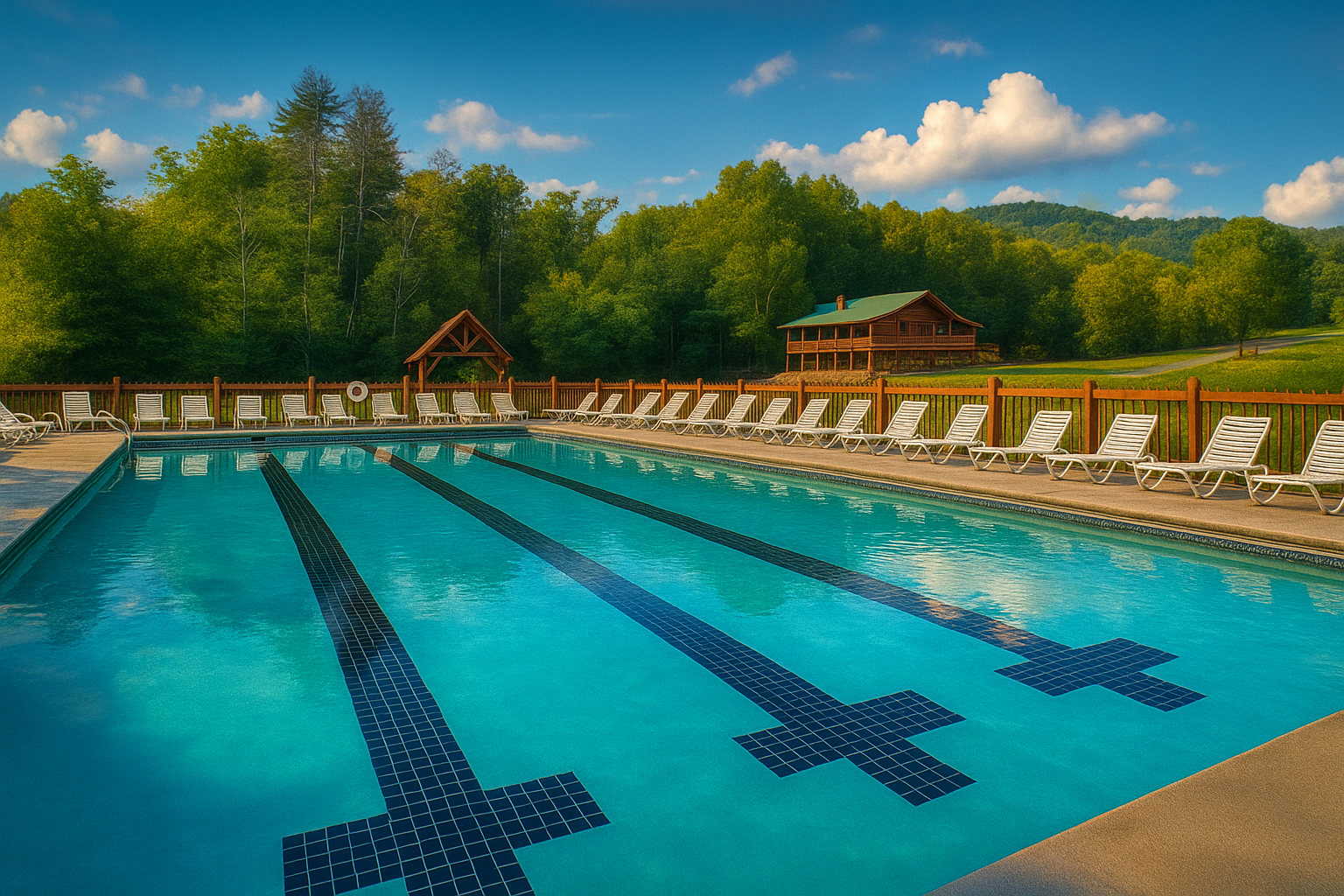 Honeysuck Pool and Meadows opens 10-6 daily! Complimentary Access to pool and catch and release fishing pond