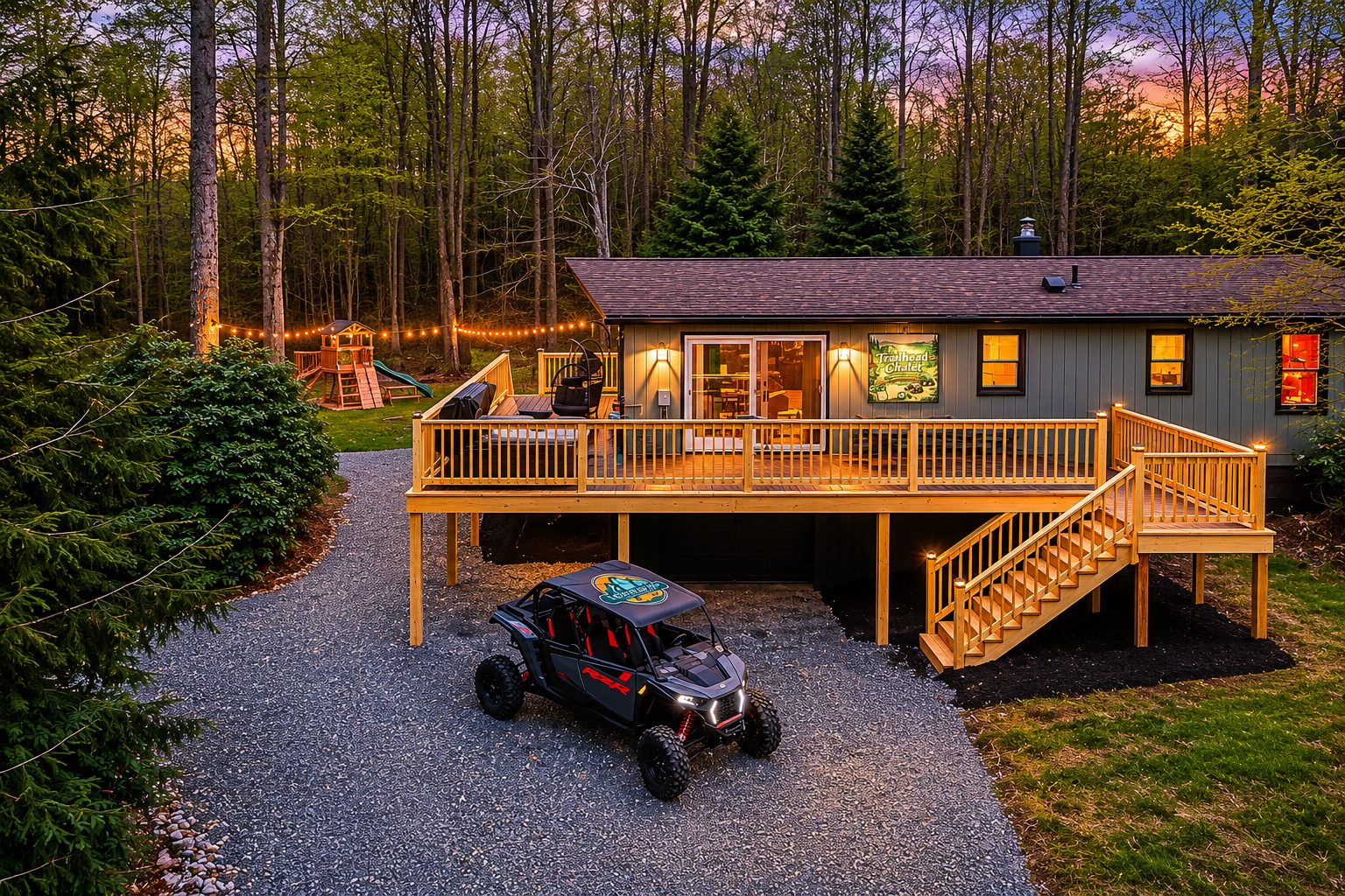 🏍️ Ride right from the door — Irish Farm Rd is ATV / UTV / snowmobile approved and plugs straight into the county-wide Northcentral trail system. *(The UTV shown is not included)