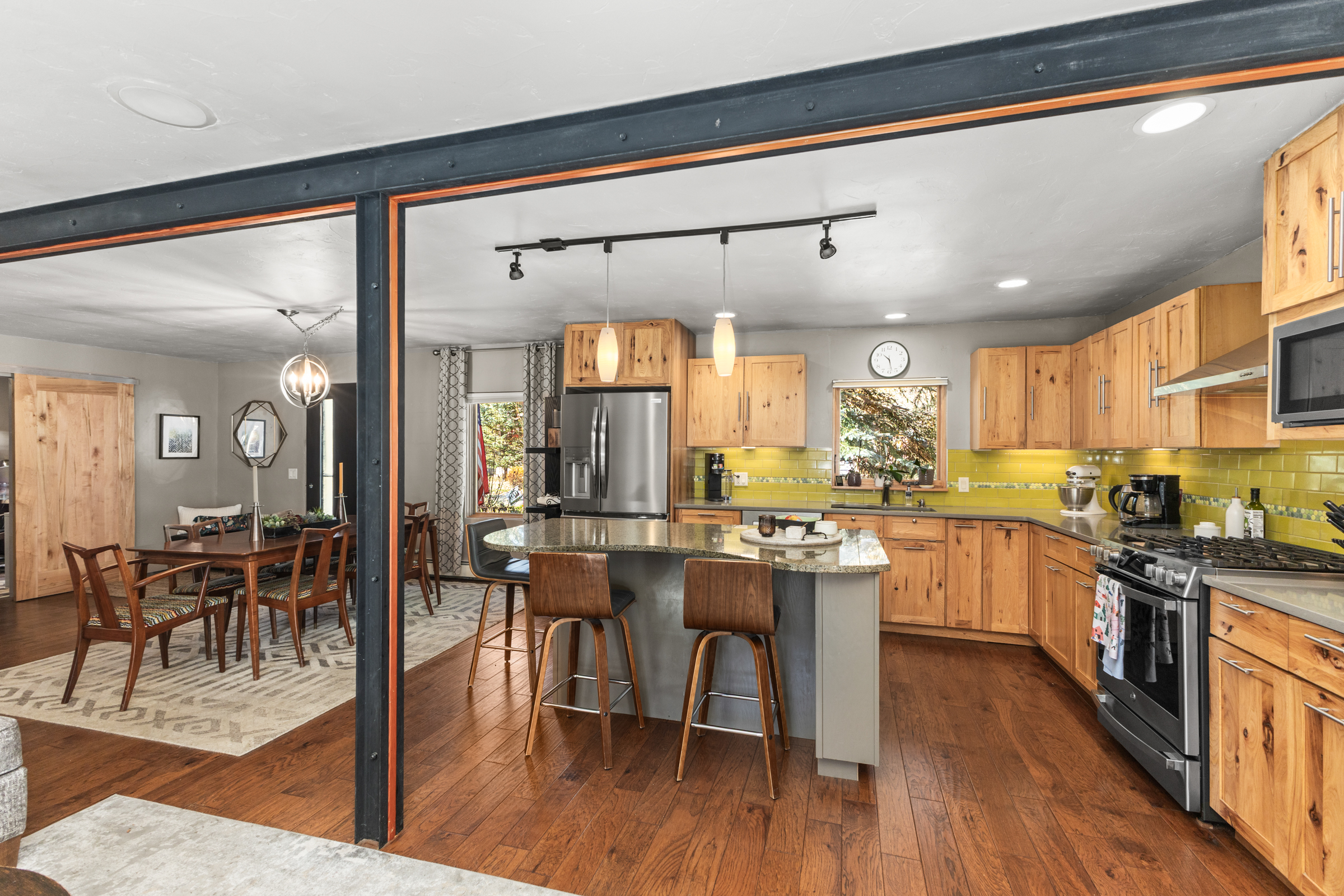 Kitchen View From Living Room