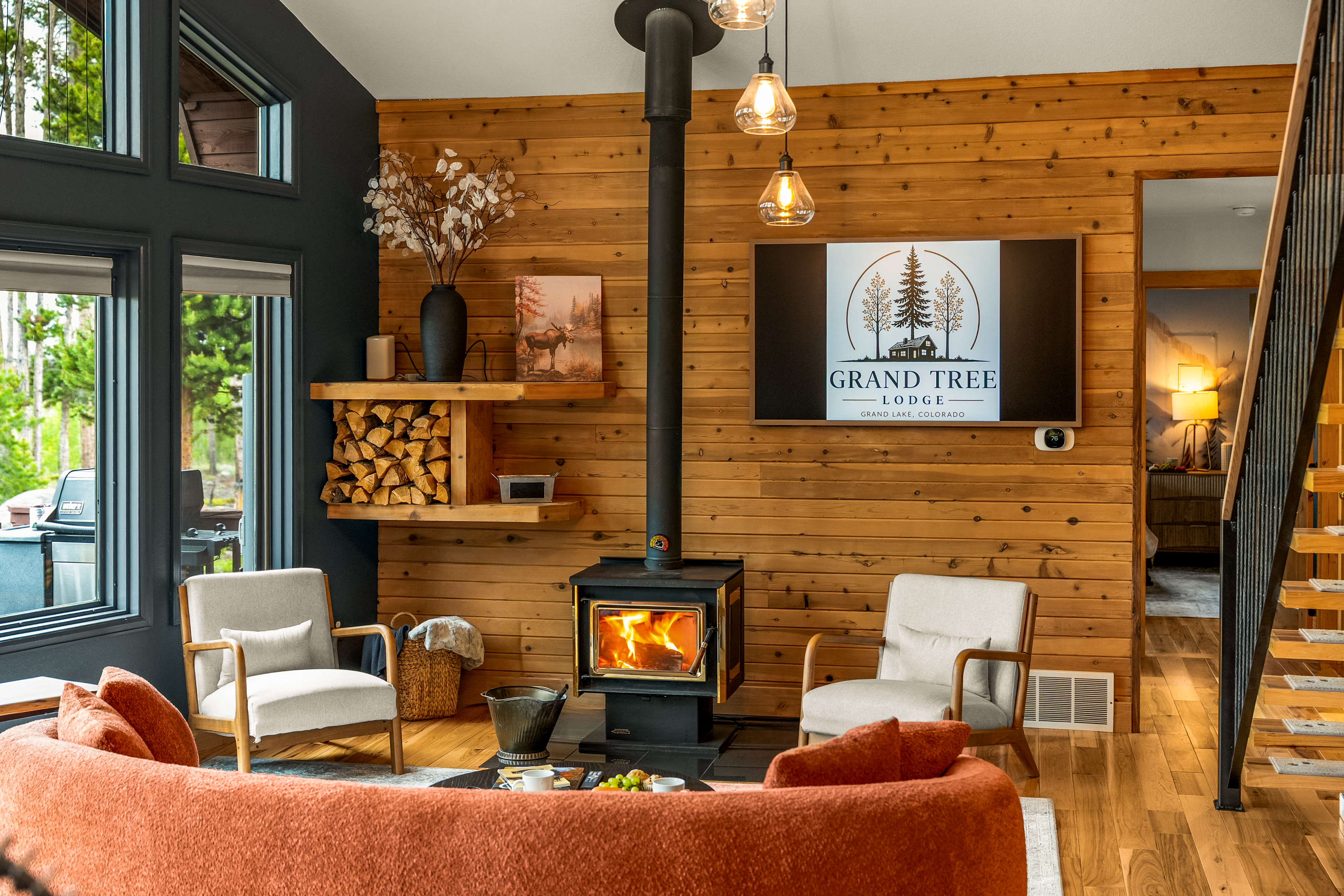Come for the mountains.  Stay for the moments shared around the fire or a movie on the large TV.