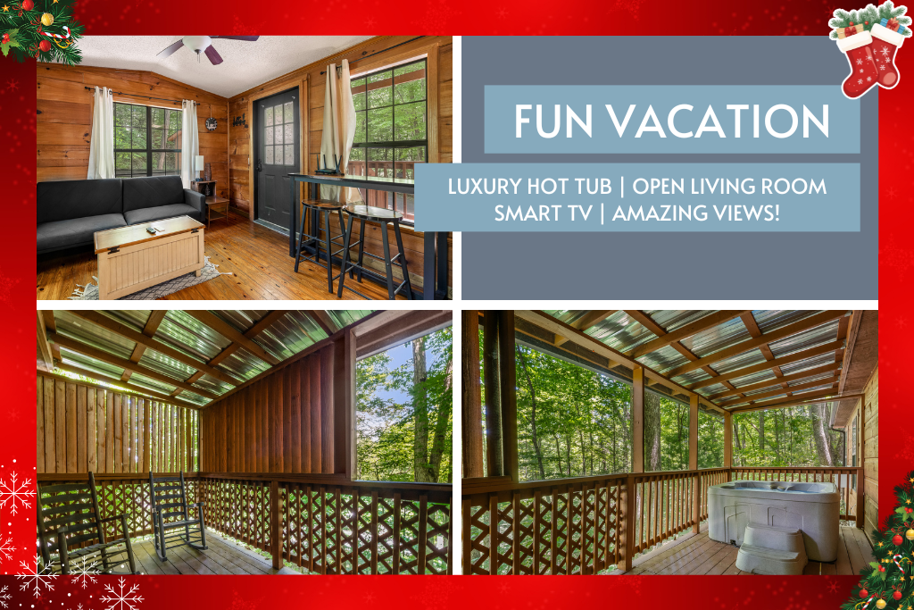 Kick back in the open living room with a smart TV and easy comforts