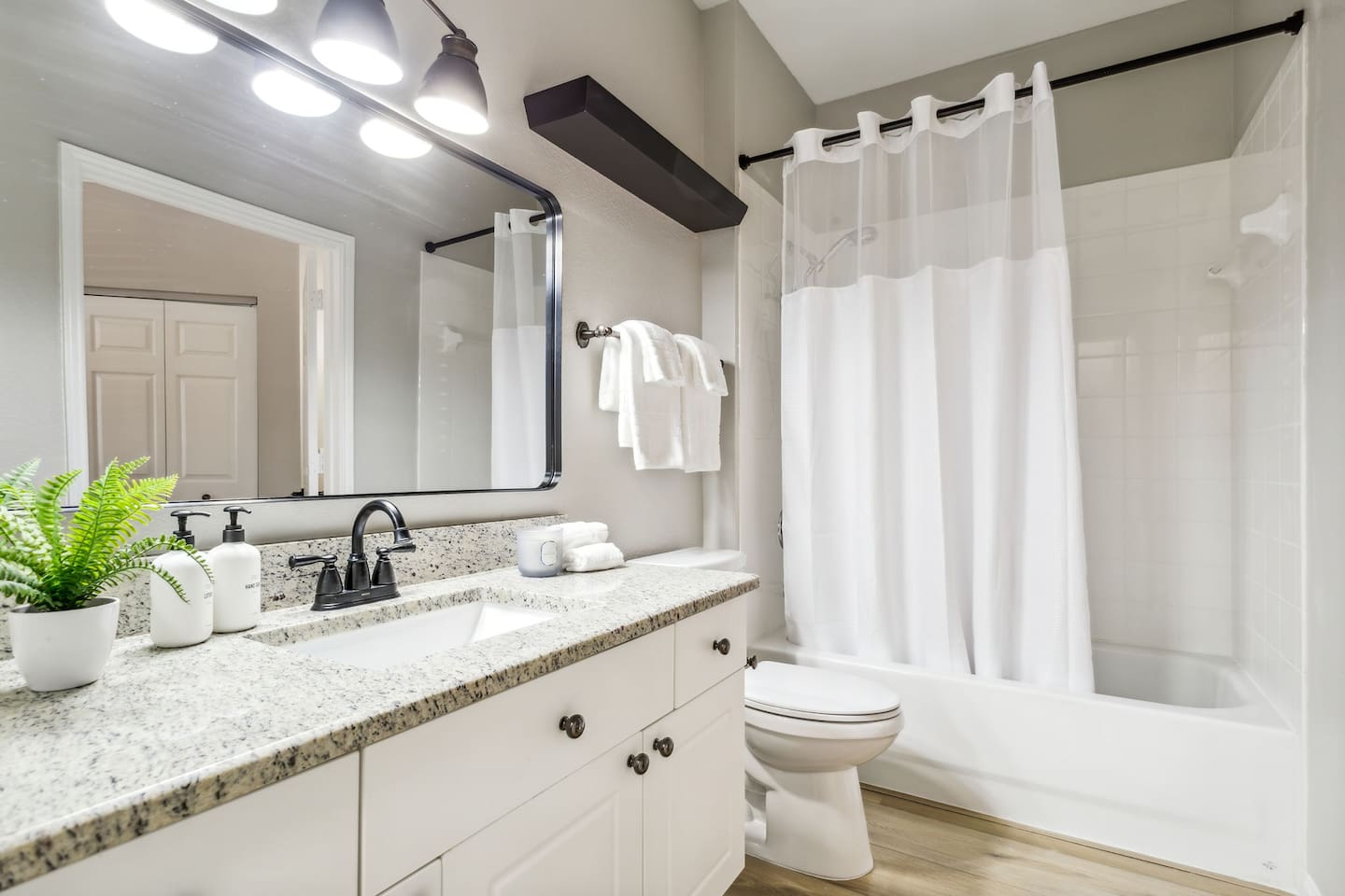 Bathroom 2 is Attached to Bedroom 3 and accessible from the hallway. 