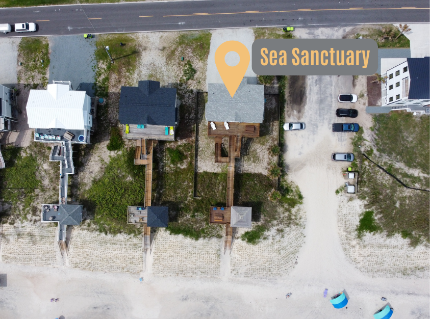 Step onto the beach from the house