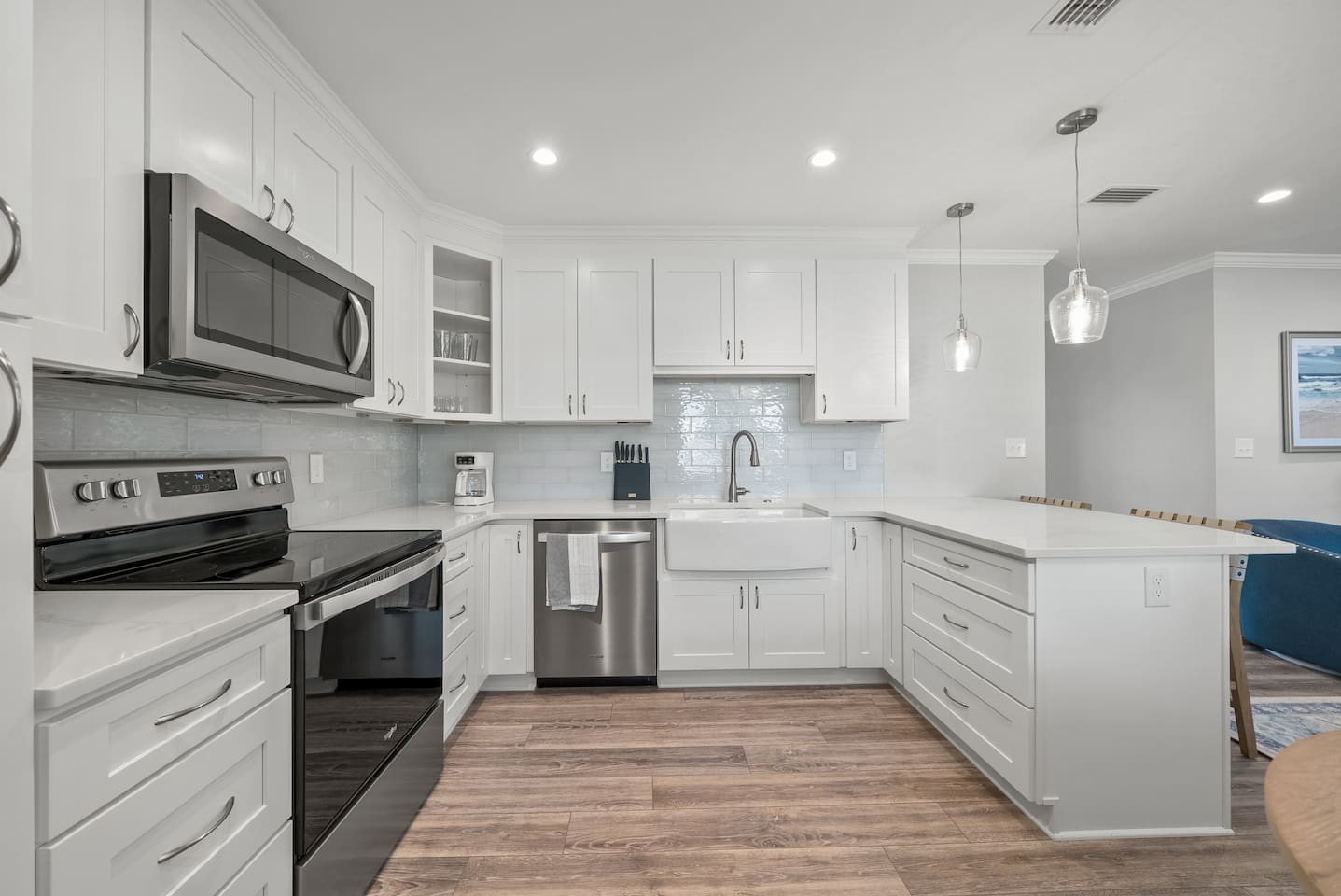 Fully stocked kitchen in Unit A.
