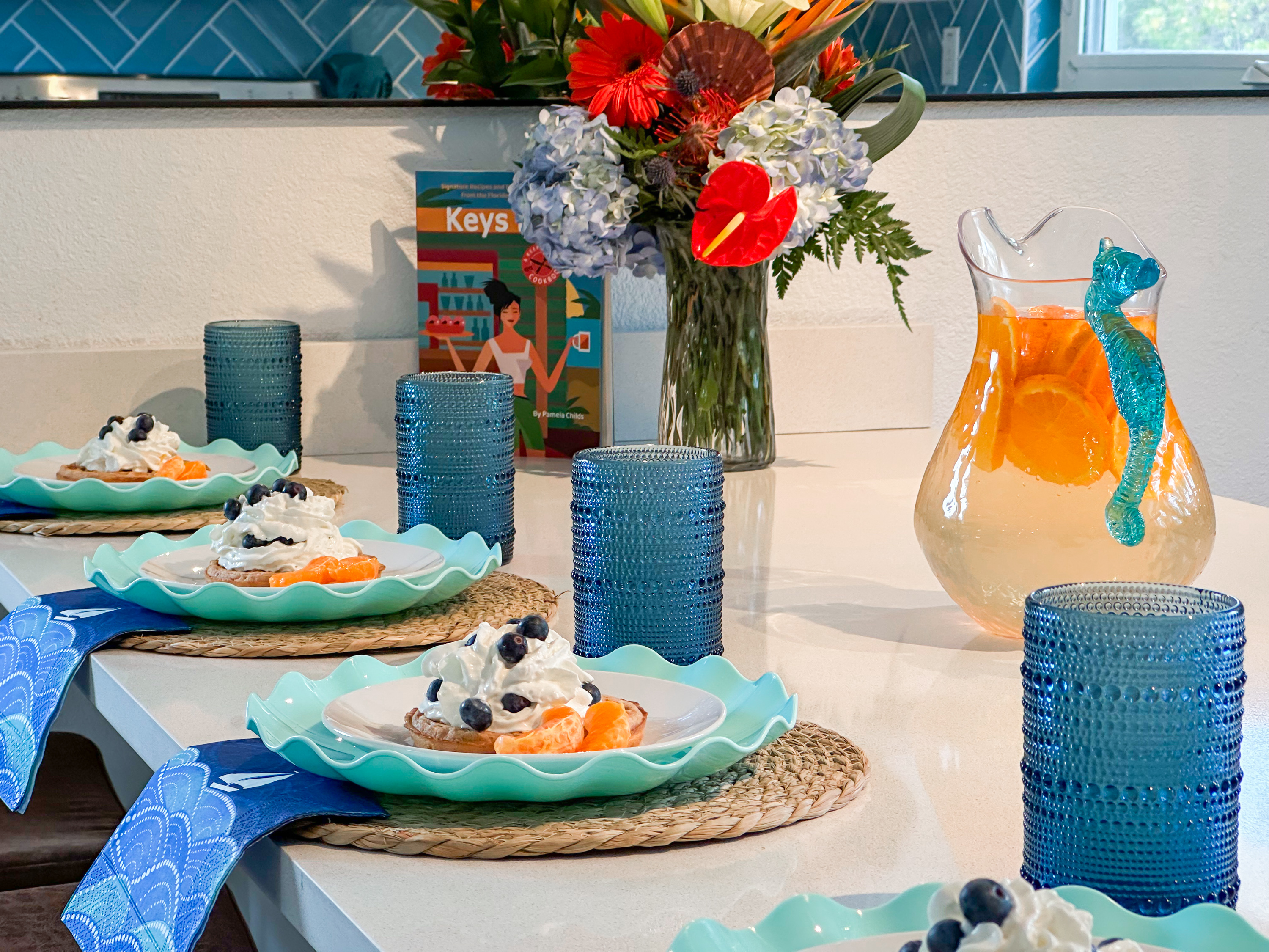 Gathering around the island for a yummy breakfast is a vacation classic!