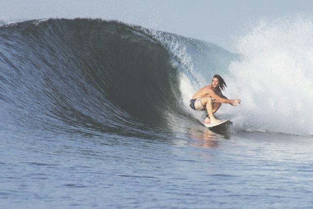 Man surfing on Hatteras Island