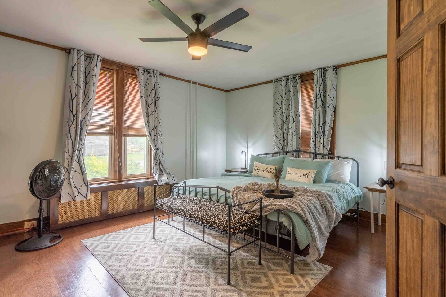 King bed, downstairs master bedroom