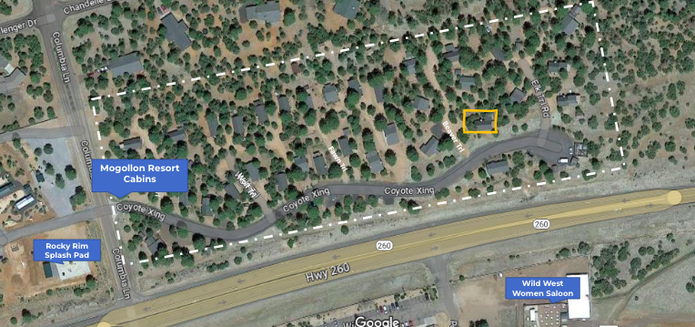 Located in a resort cabin community across from Bison Ranch.