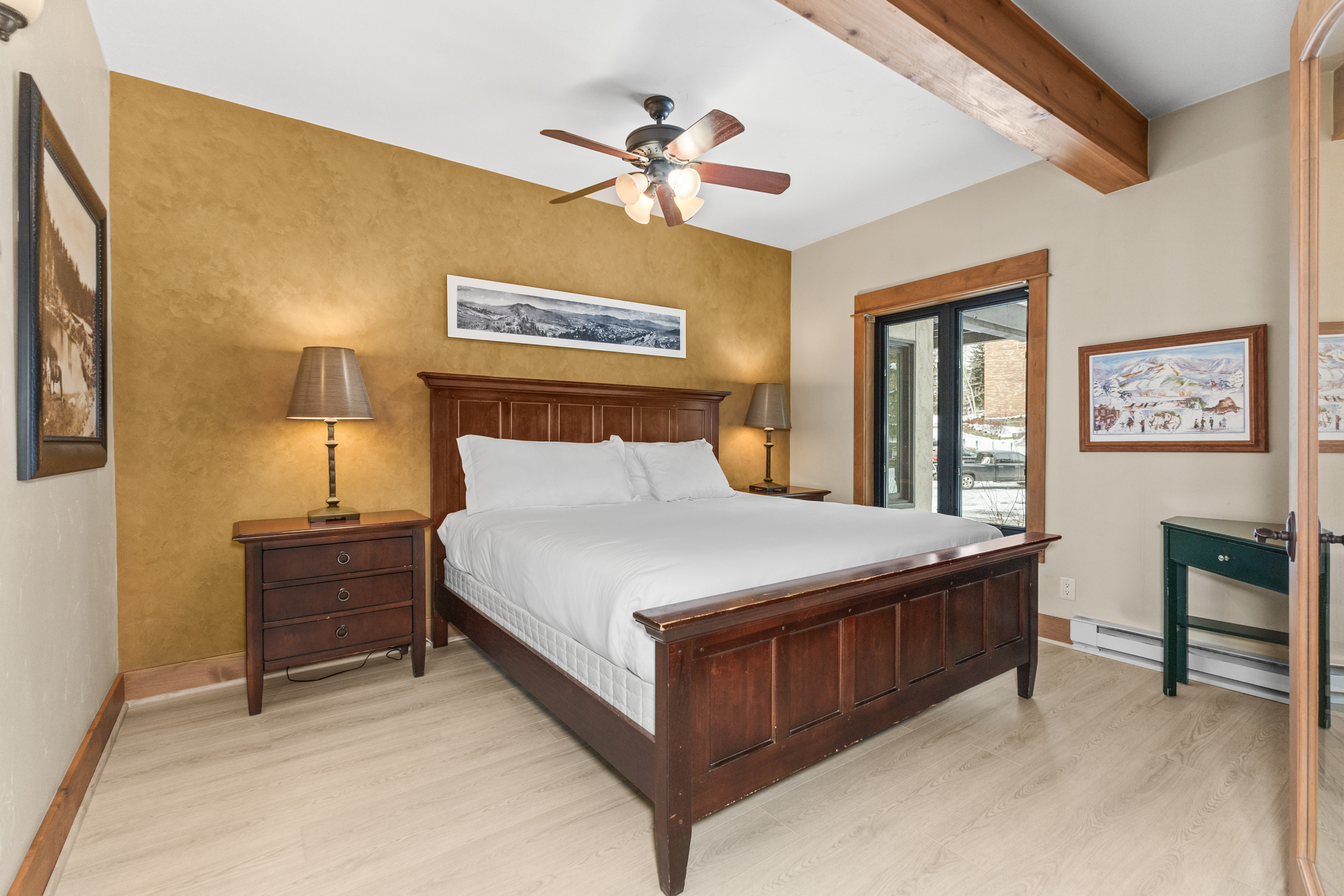 Bedroom 1 | King Bed & Ceiling Fan