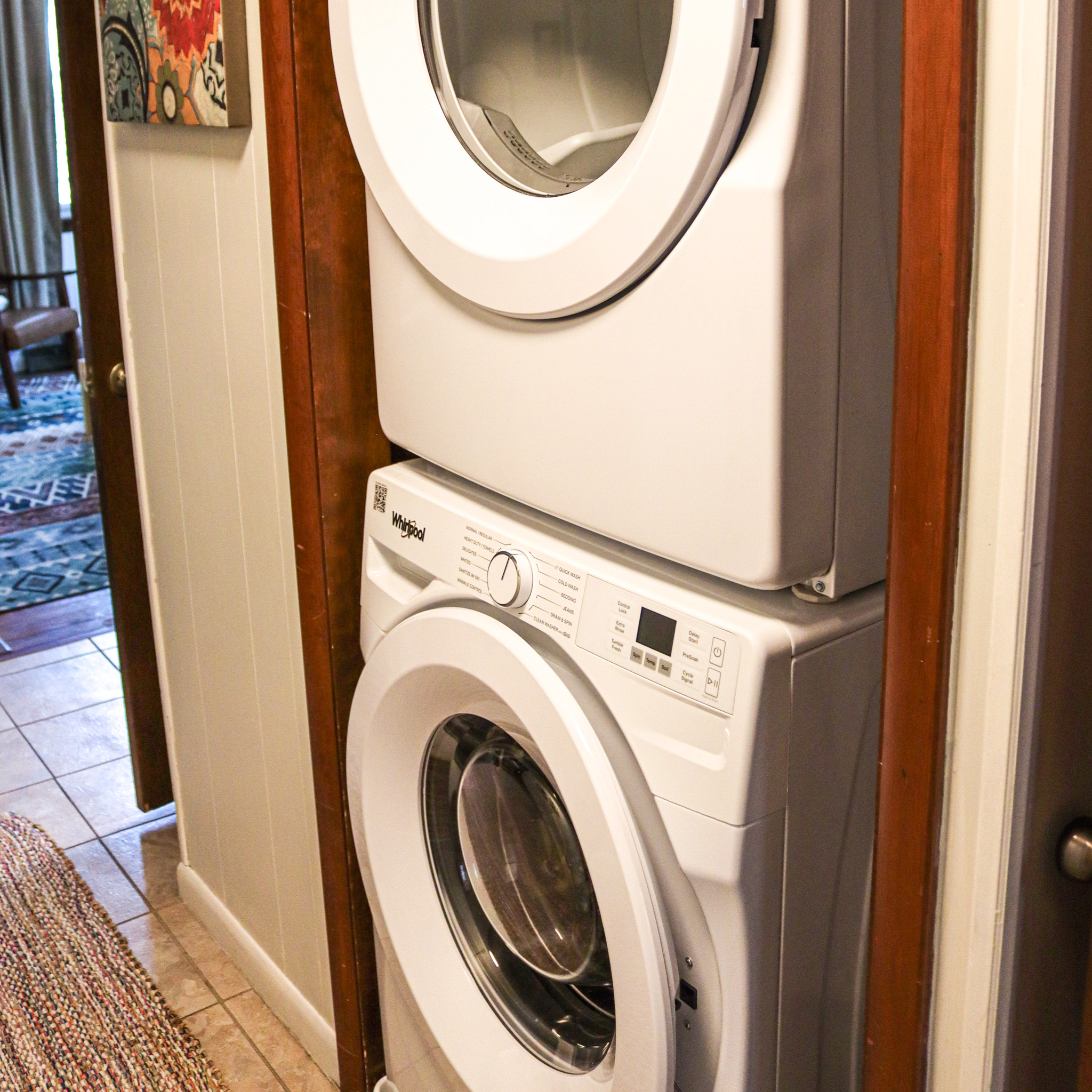 Full size washer and dryer available for your convenience during longer stays