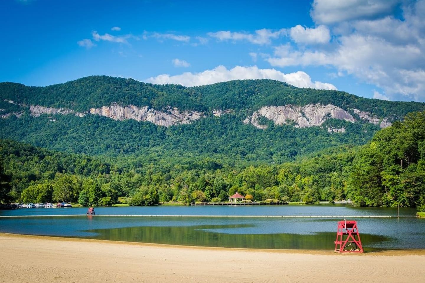 Lake Lure Beach and childrens Waterpark- minutes from the cabin.