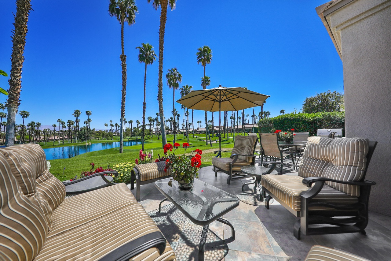 Golf course and lake view