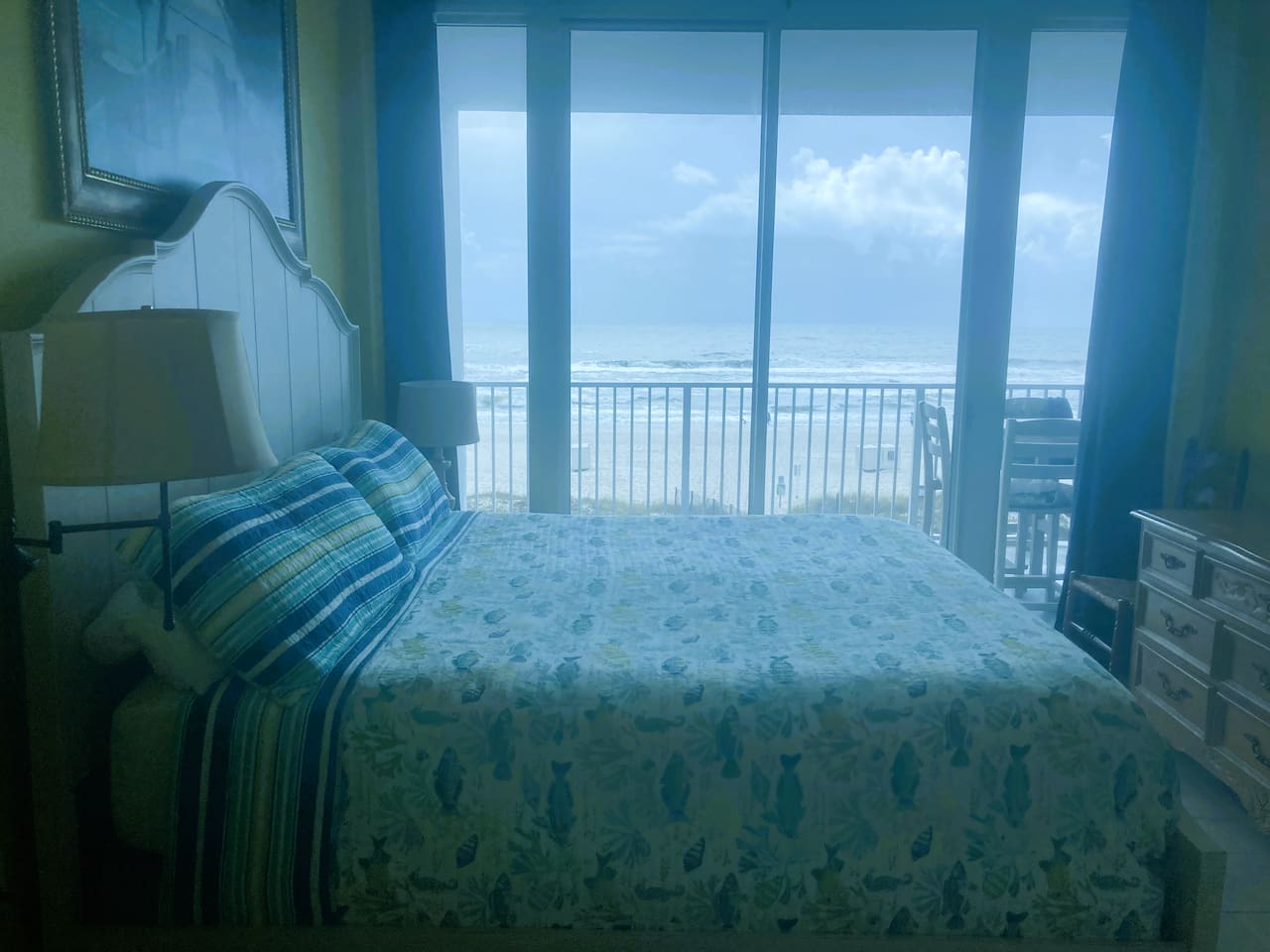 Take a nap or just relax while looking out at the Gulf. 