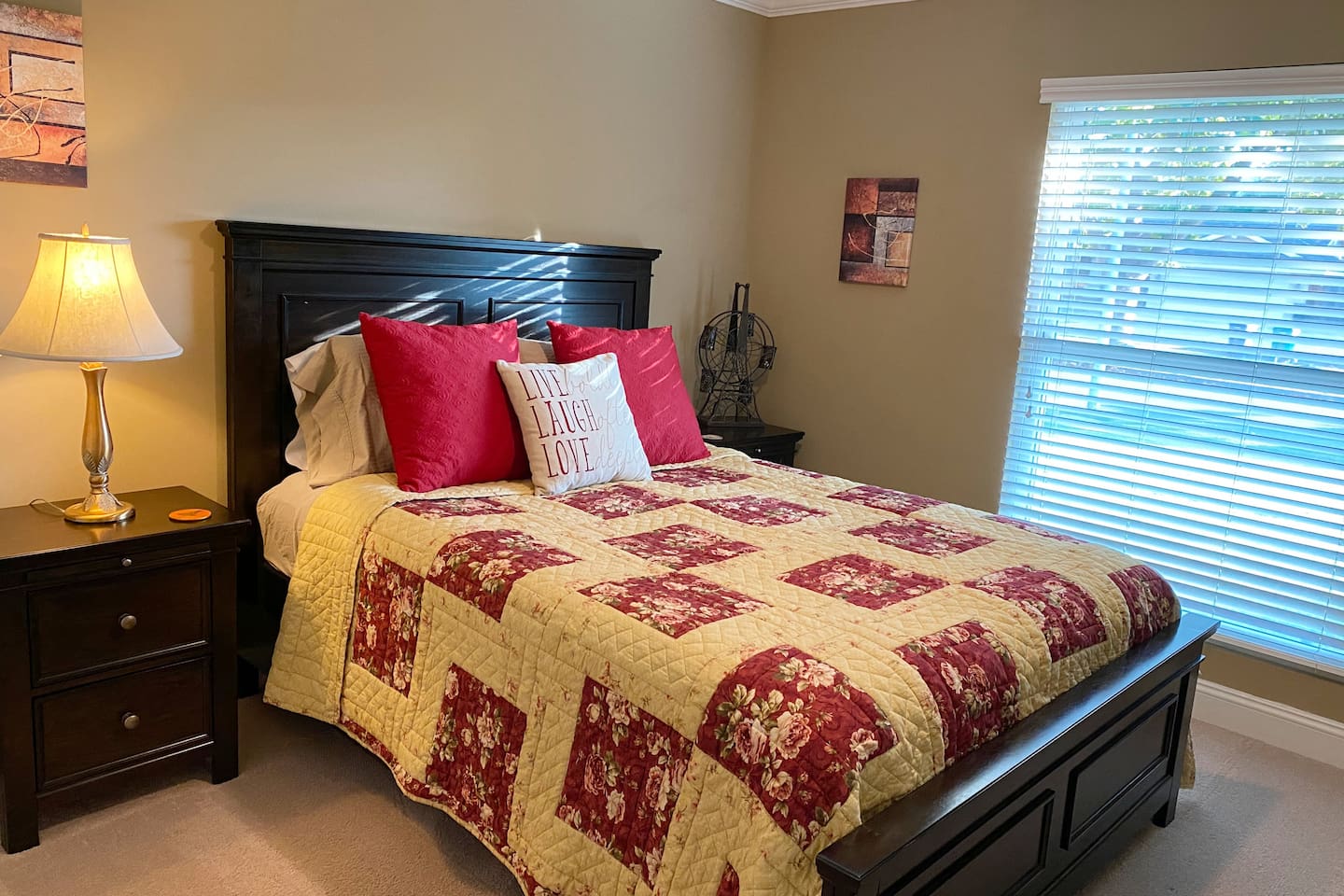 "Live, Laugh, Love bedroom