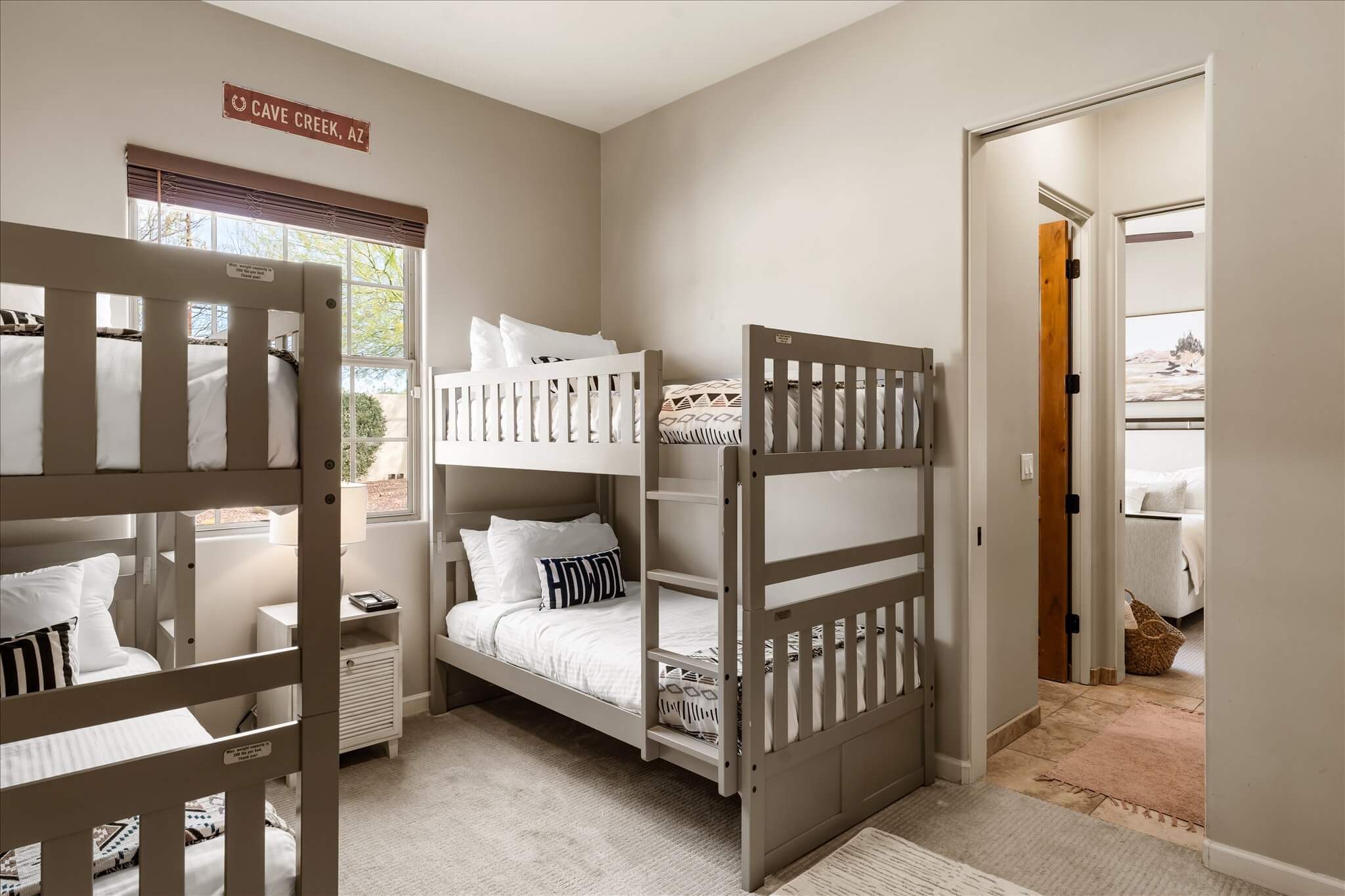 Fun & Cozy Bunk Room