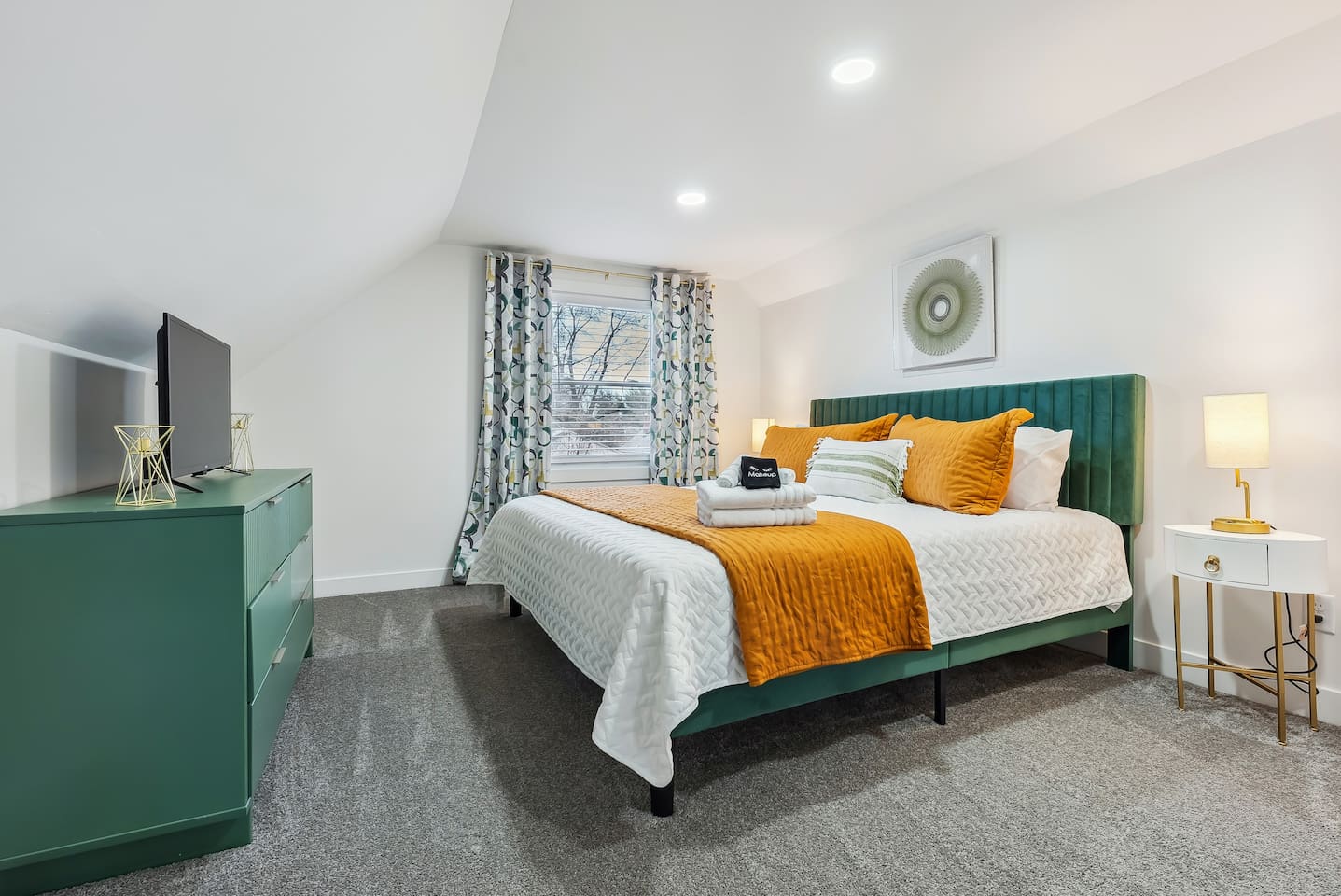 Double dresser for clothing storage.