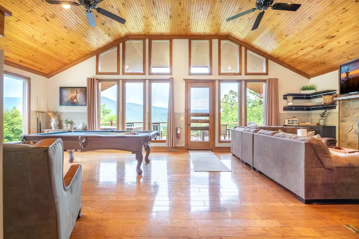 Cozy + spacious gathering space