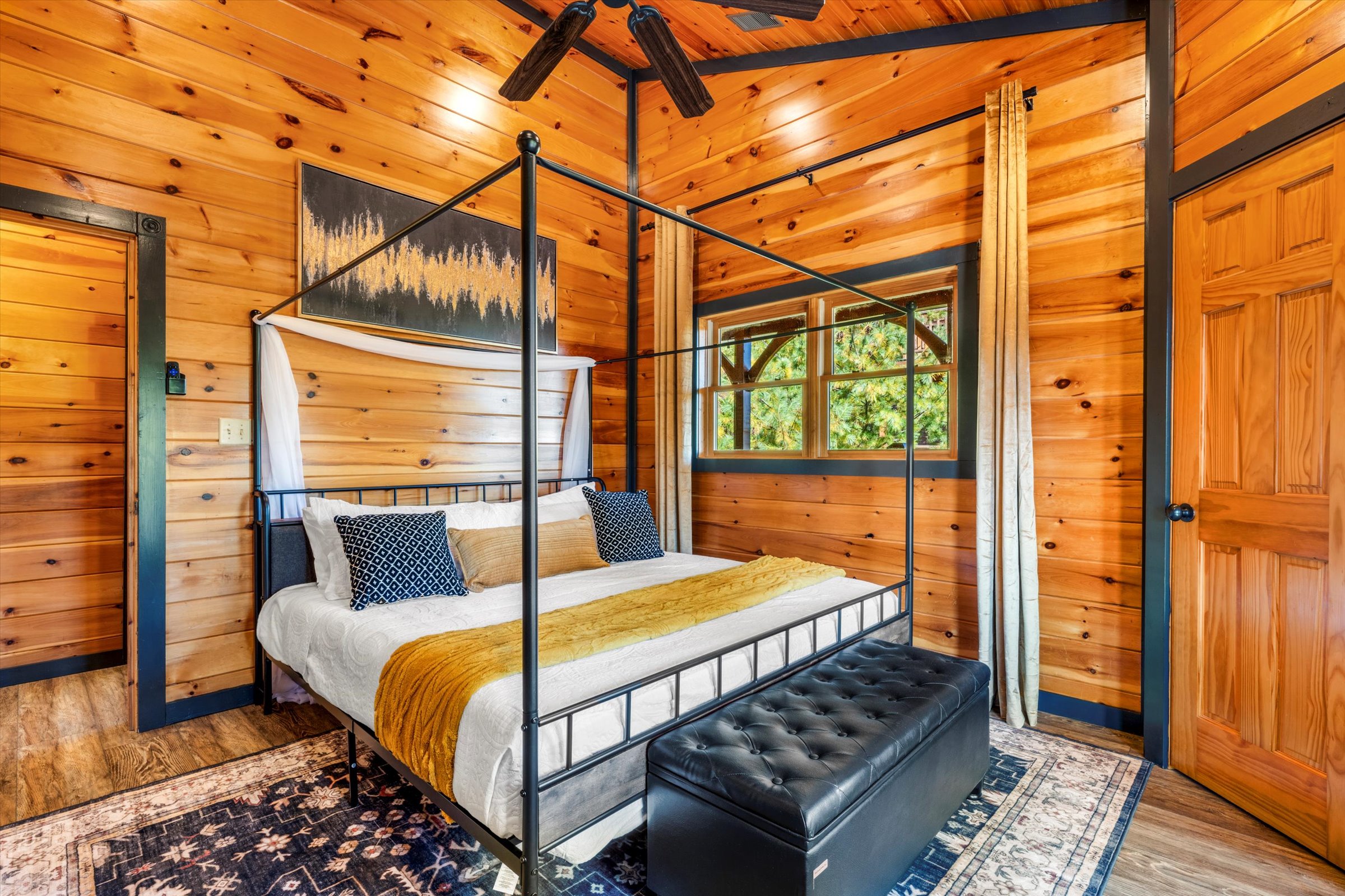 Bedroom 2 (upstairs) has a king bed and private bathroom