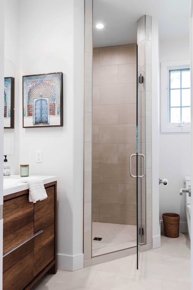 Guest Bath - Sink, Shower and Toilet