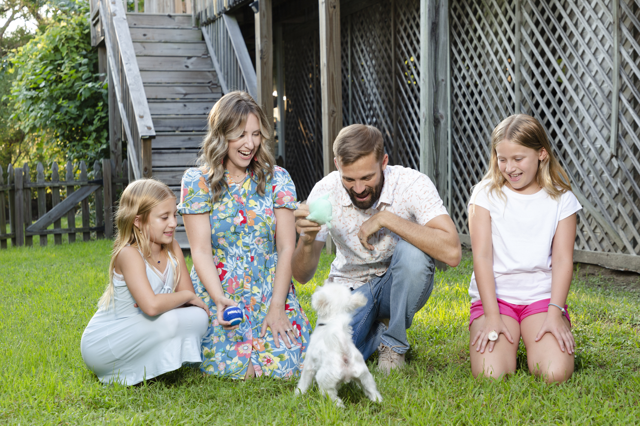 Bring your pup along — the fenced yard is made for family moments together.