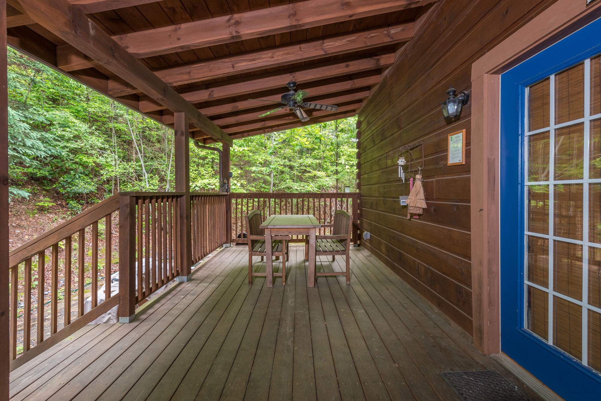 Porch with table and chairs