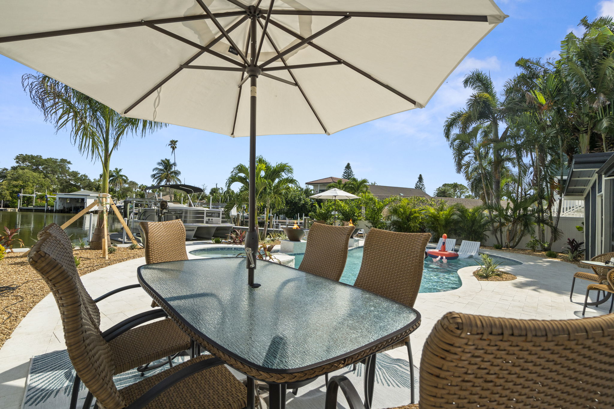 Entertaining by pool is a breeze