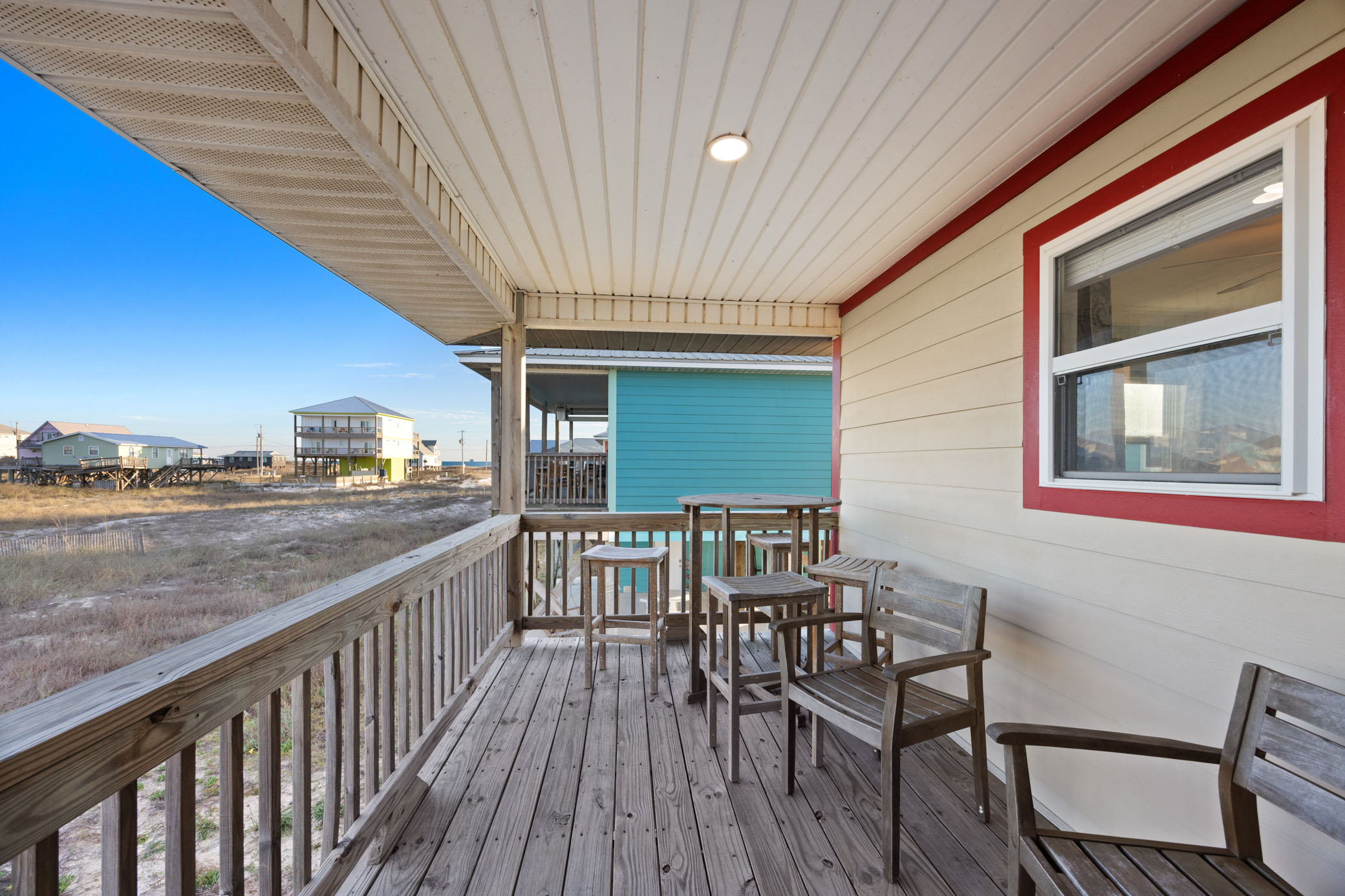 Enjoy coffe on private deck access only from master bedroom