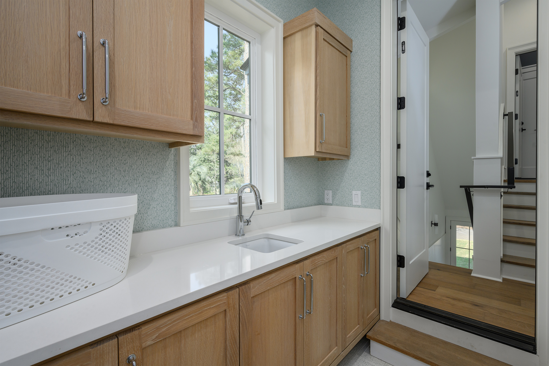 Entrance from garage and up to Suite over garage