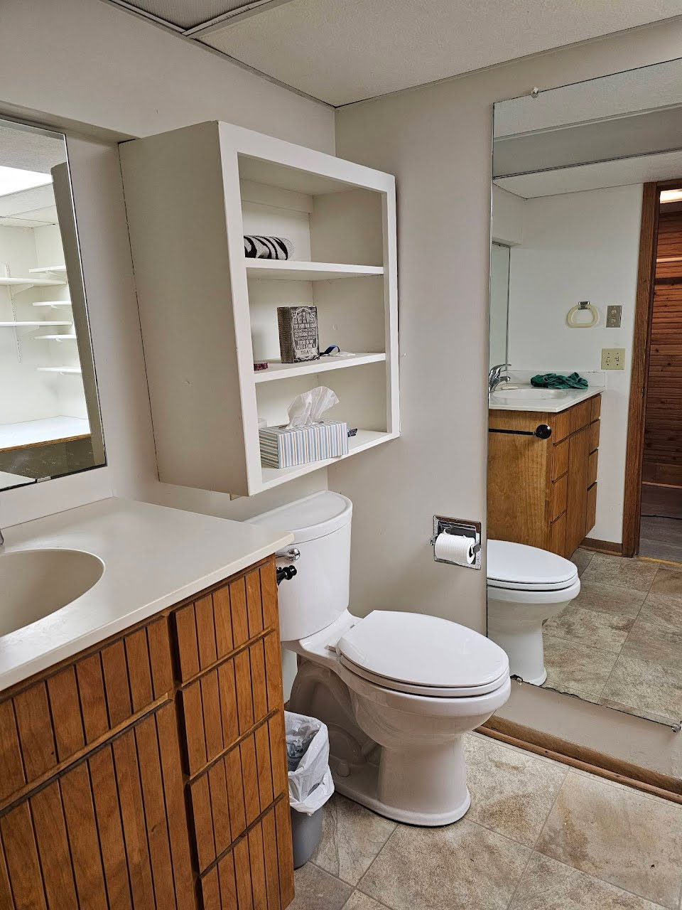 Bathroom with shower, tub, sink, and toilet