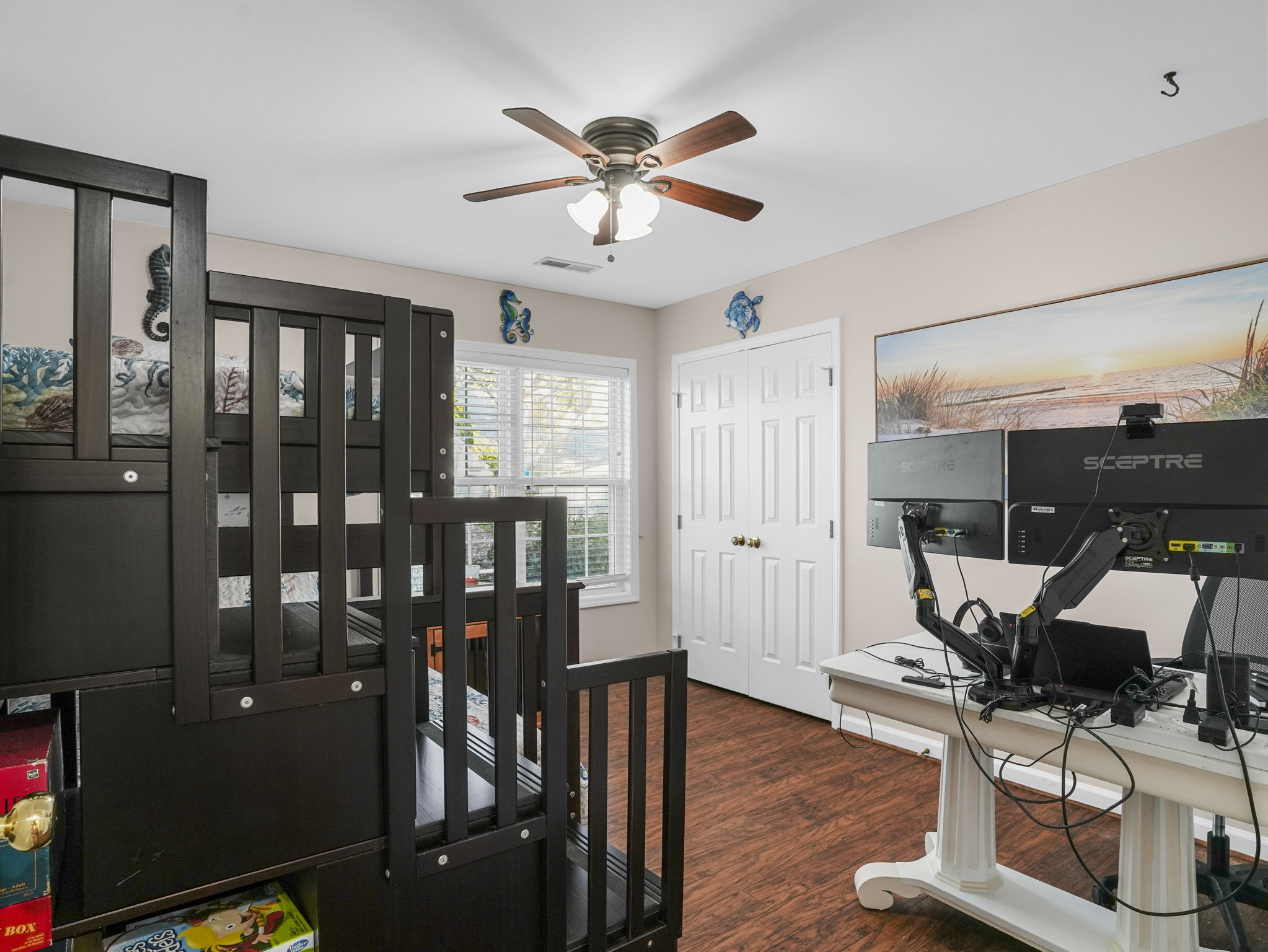 Bunk Bed, Work Station with Dual Monitor Display, Universal Dock