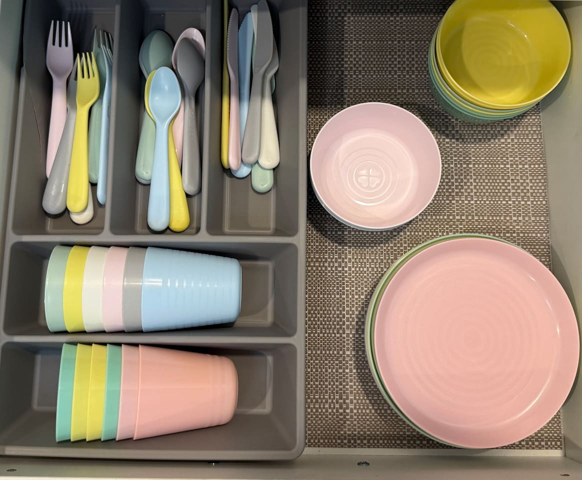 Everyone has access to what they need here. This is the dedicated kids' drawer. 