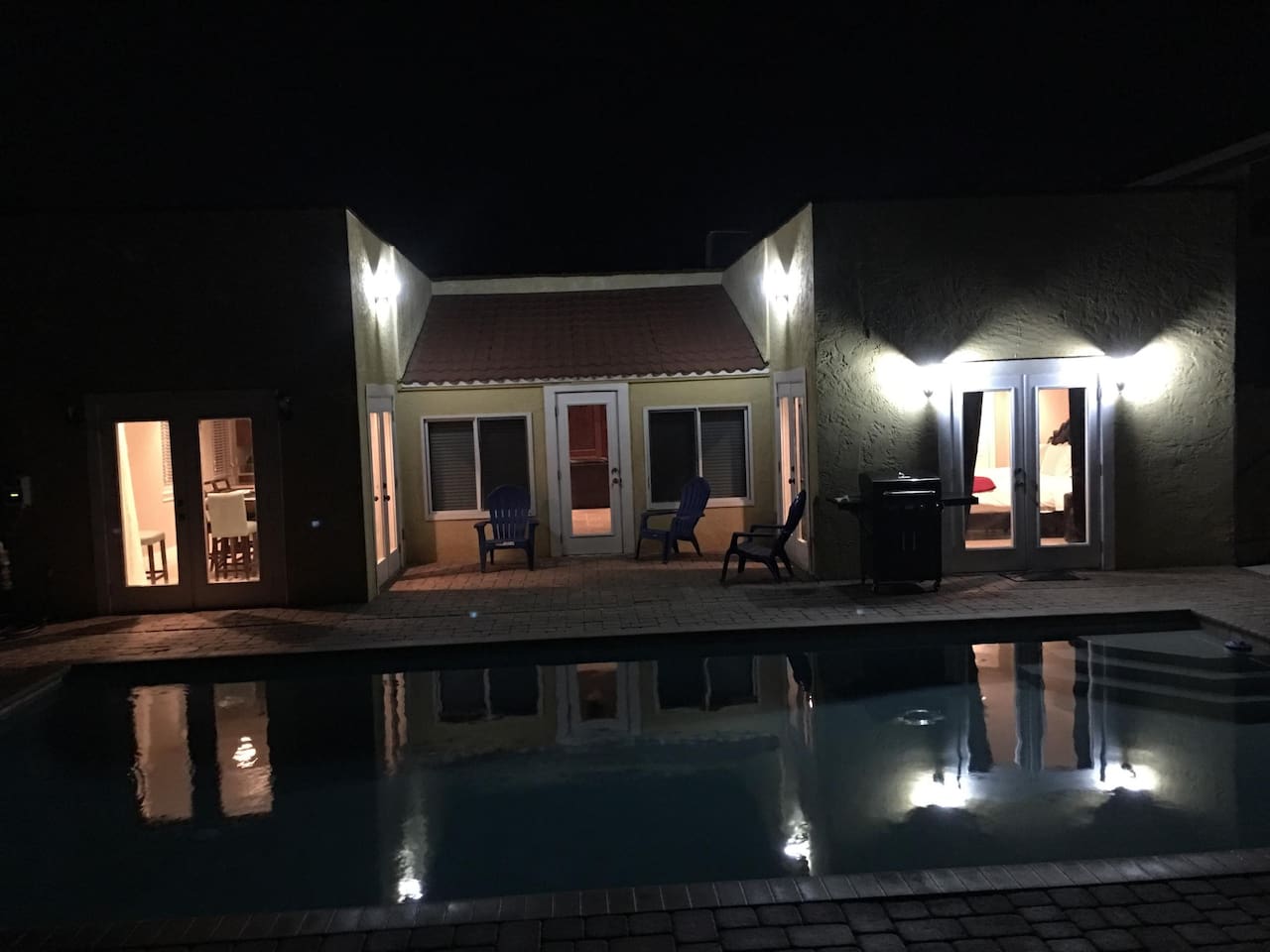 Night View of Back of House