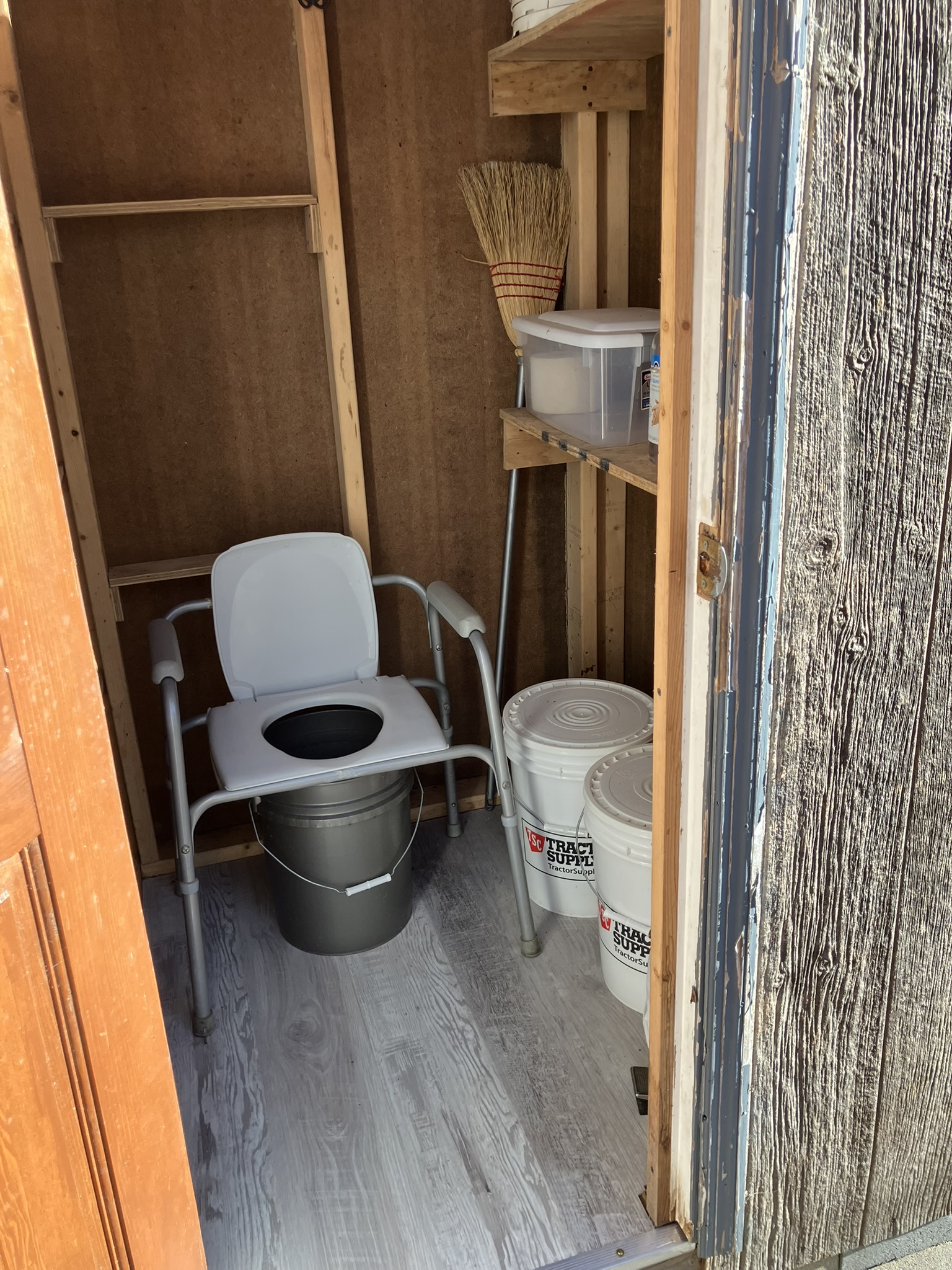 Composting outhouse.