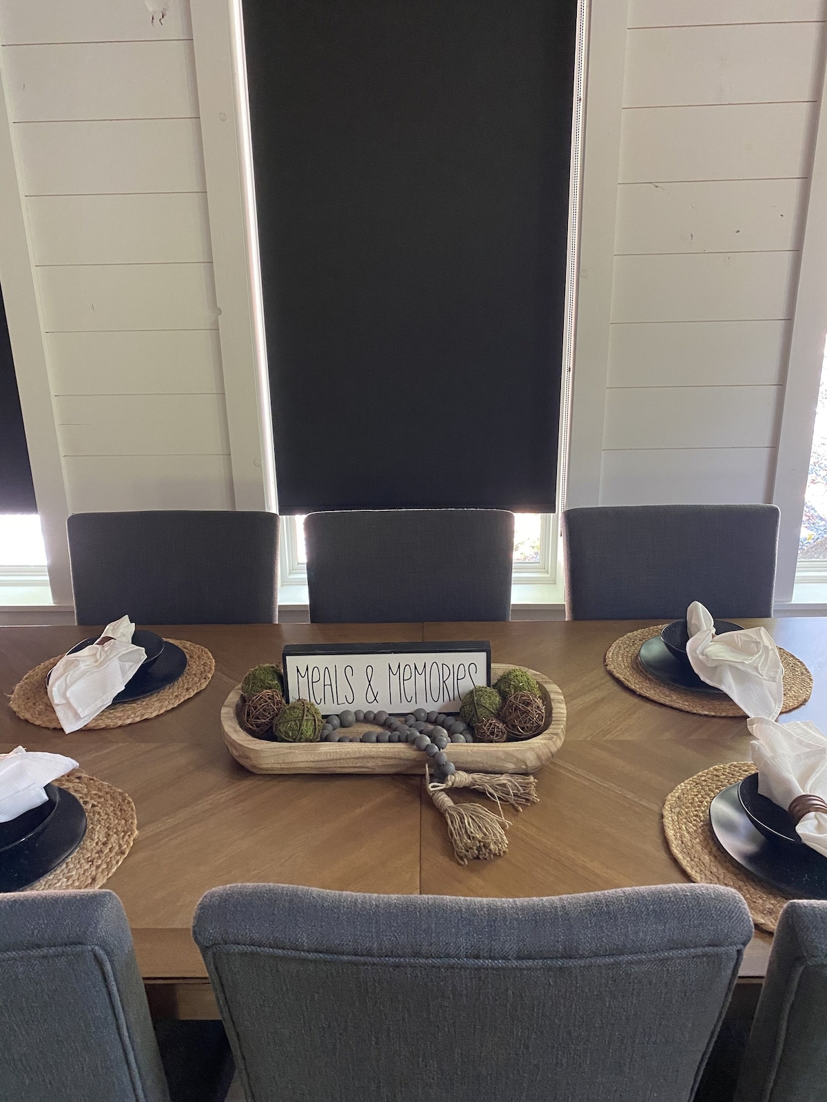 Dining table seats eight