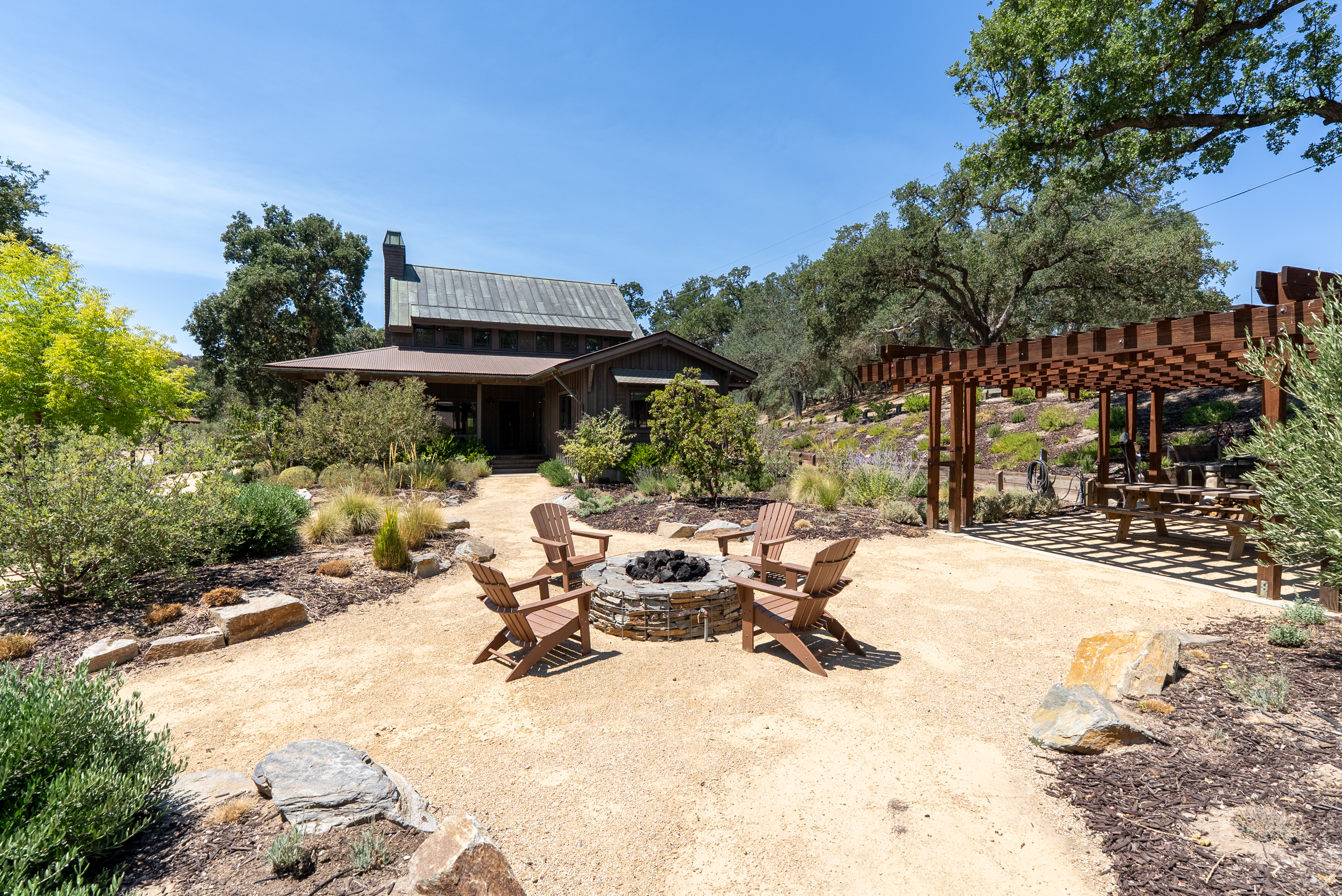 Cozy up around the fire under the stars