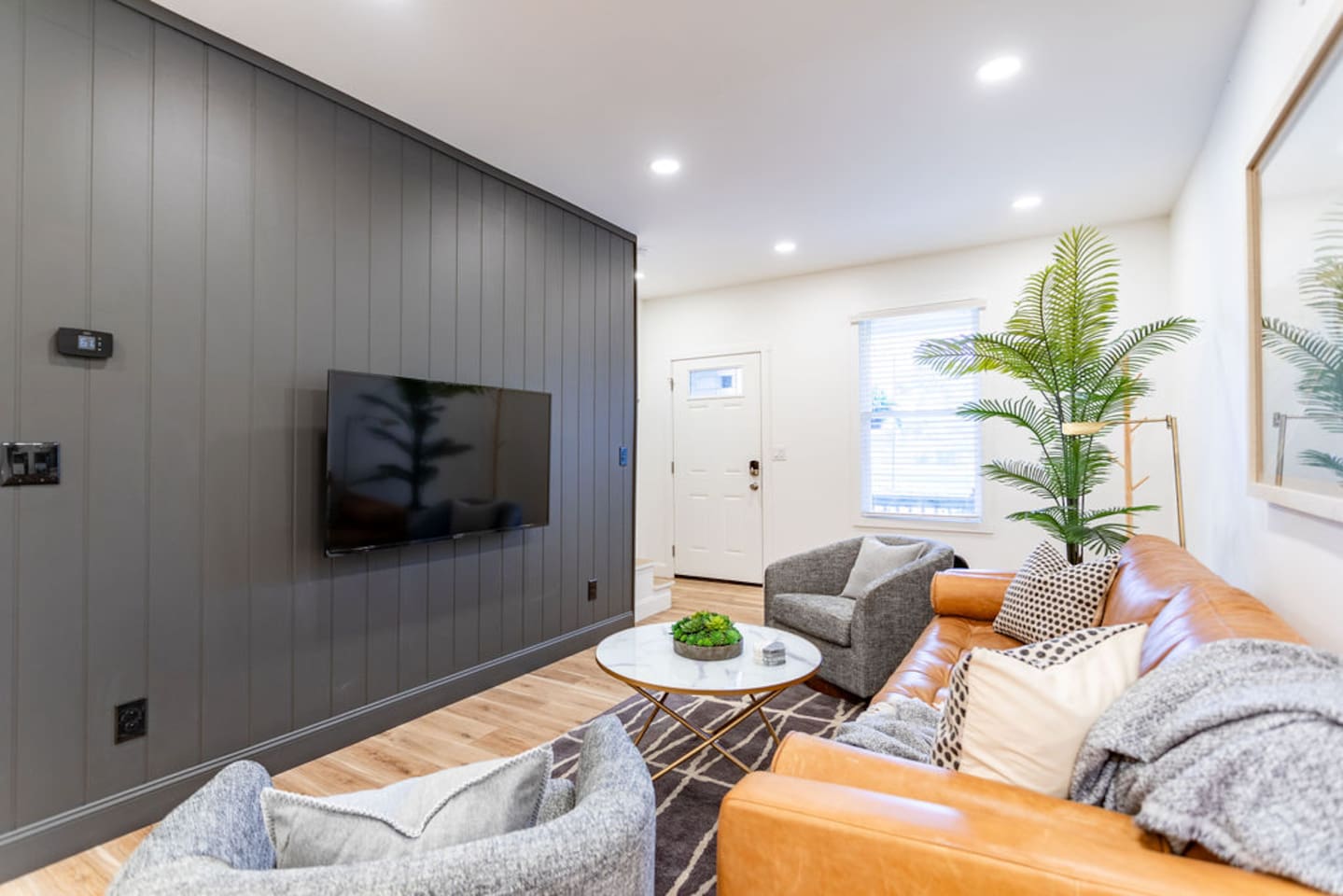 Spacious living area, designed for comfort and relaxation with plenty of seating.