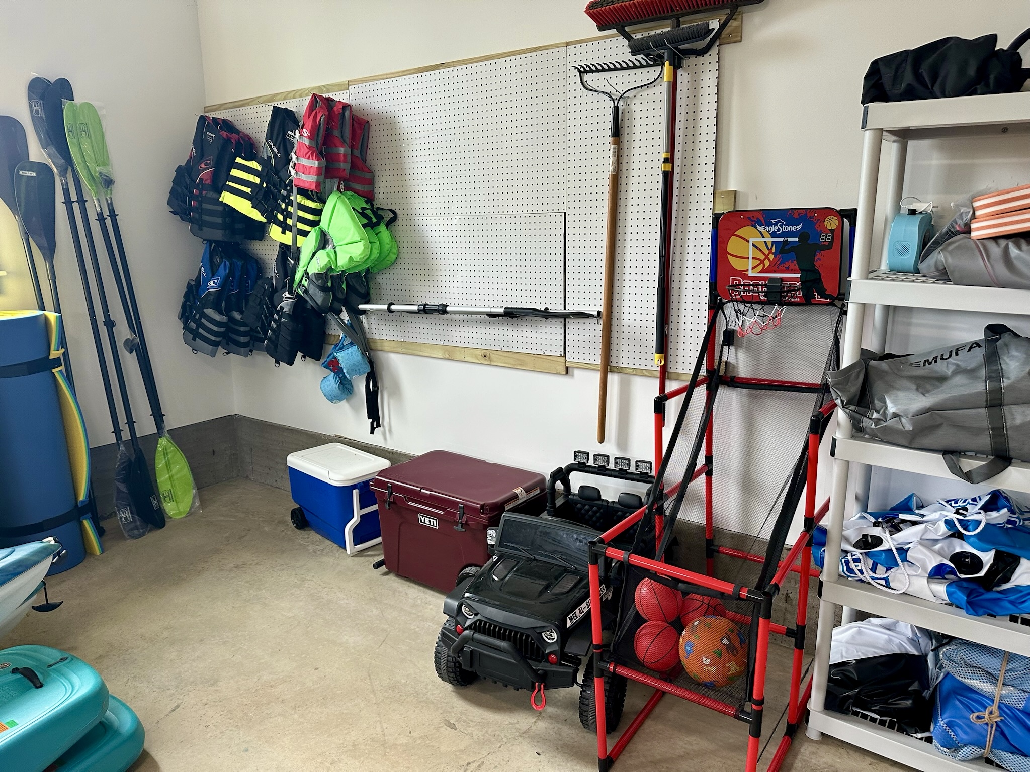 Fun for all ages! Coolers for your day on the water, life jackets for safe adventures, and indoor/outdoor games for downtime.