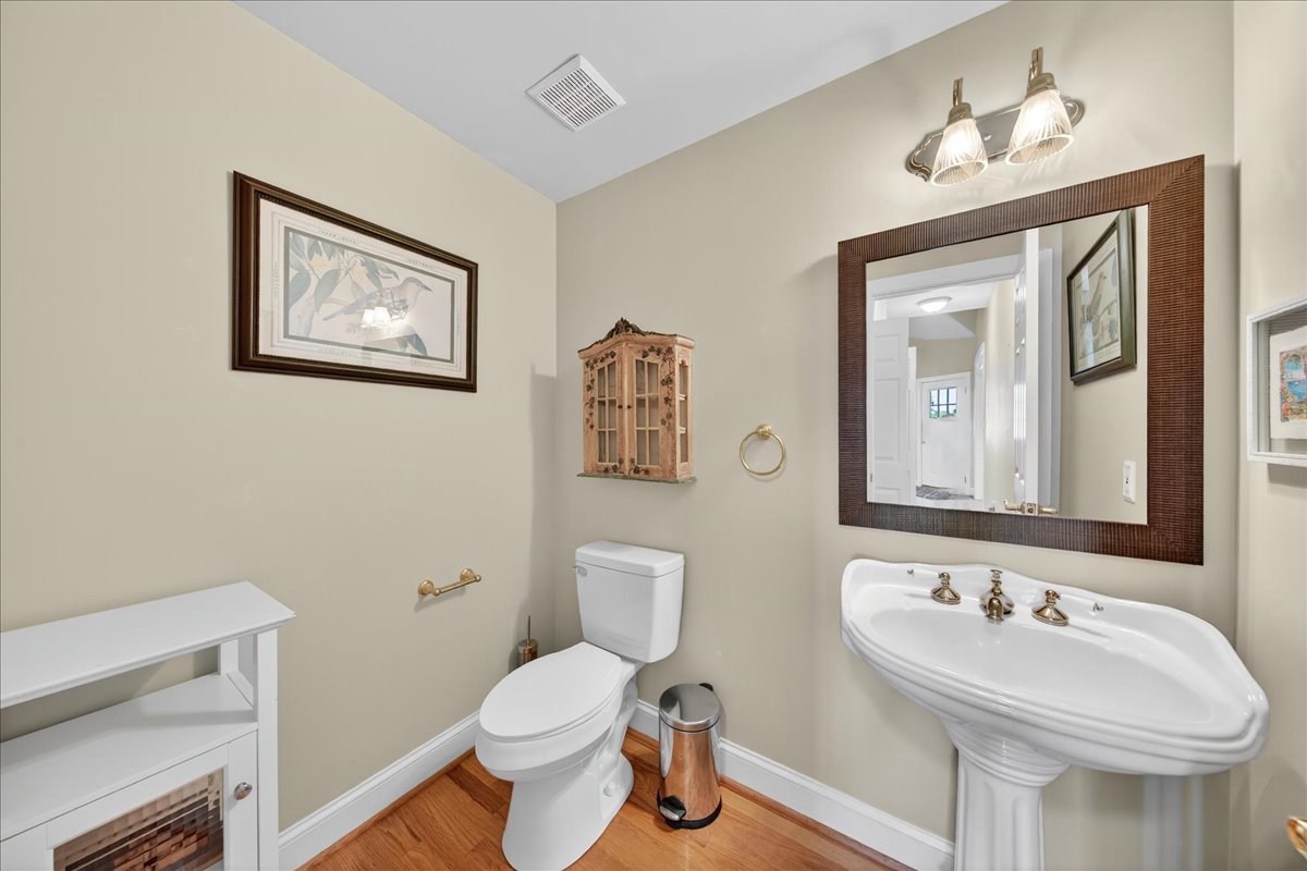 Main-level half bath for easy access.